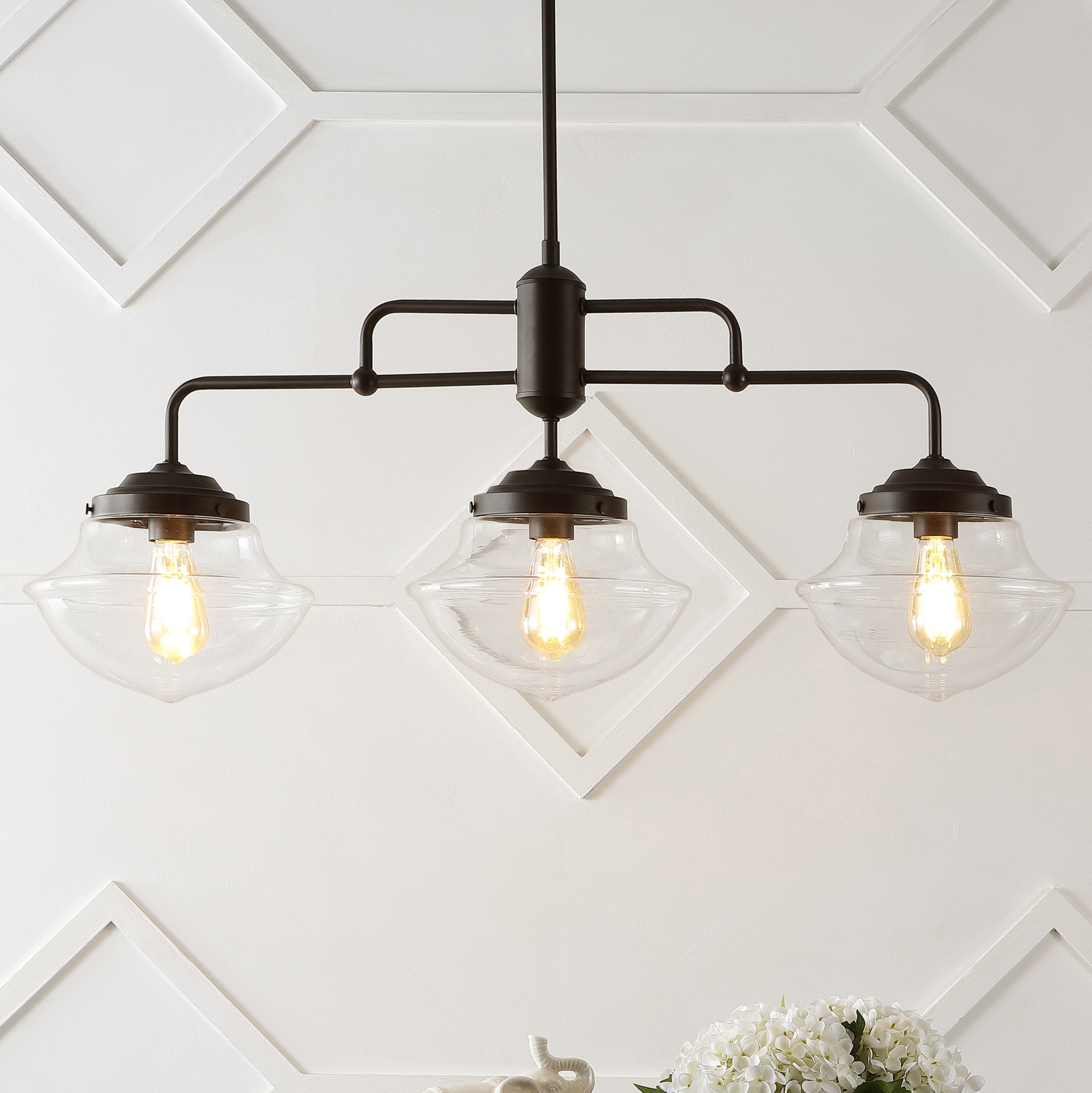 JONATHAN Y Avery Industrial Rustic 3-Light Oil Rubbed Bronze Farmhouse ...