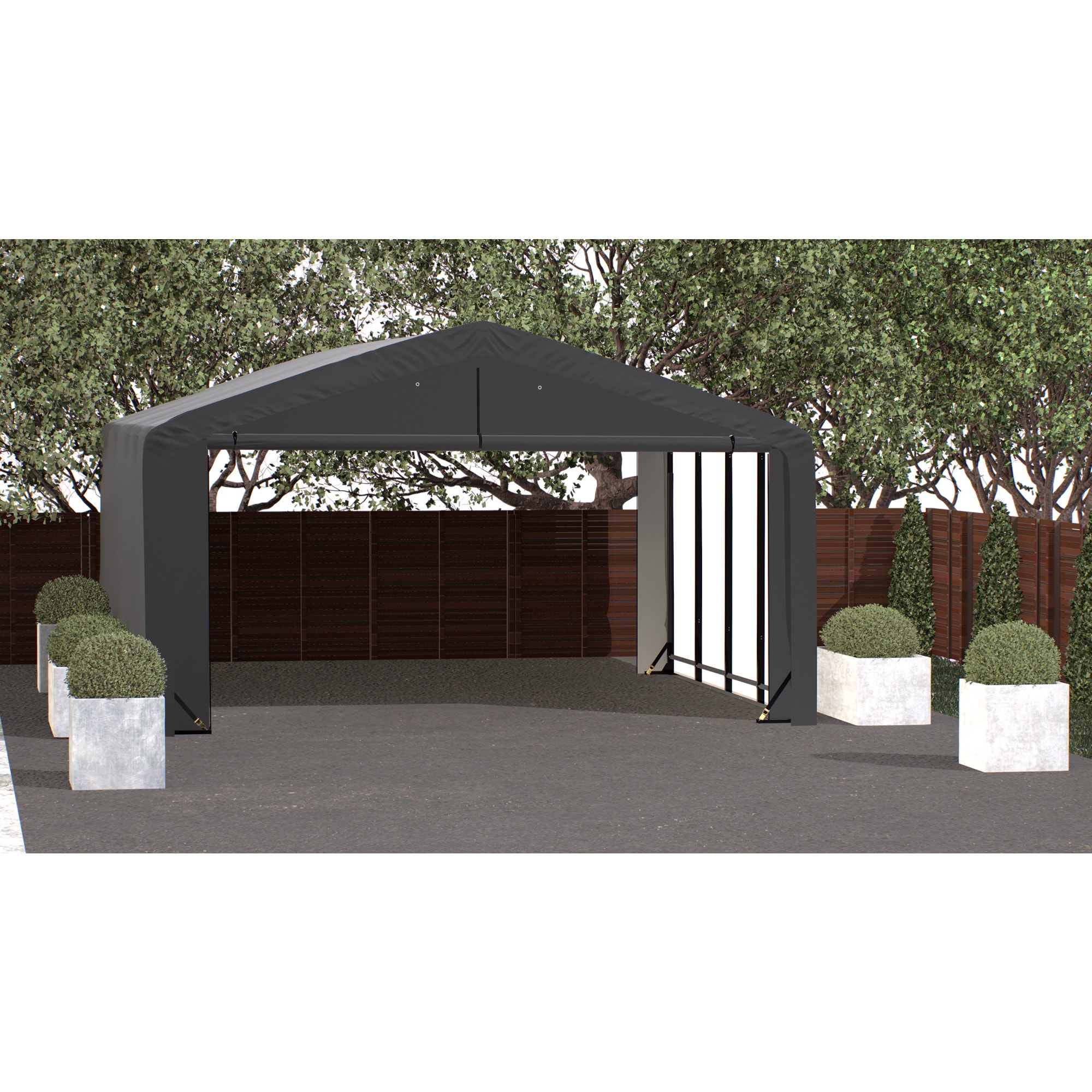 ShelterLogic SQAADD0103C02002310 20-ft x 23-ft Metal 2-car Garage Building