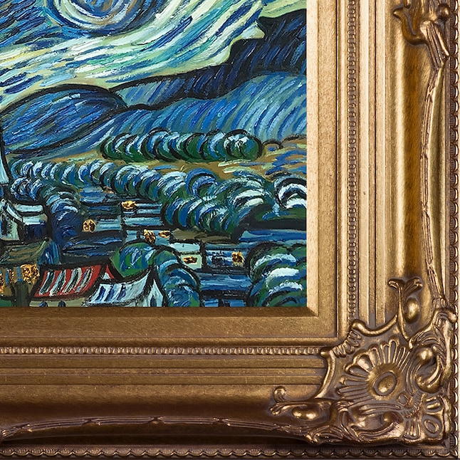 La Pastiche OverstockArt The Harvest by Vincent Van Gogh Hand Painted Oil on Canvas with Regency Gold Frame 48.5 x 38.5 Multi-Color 