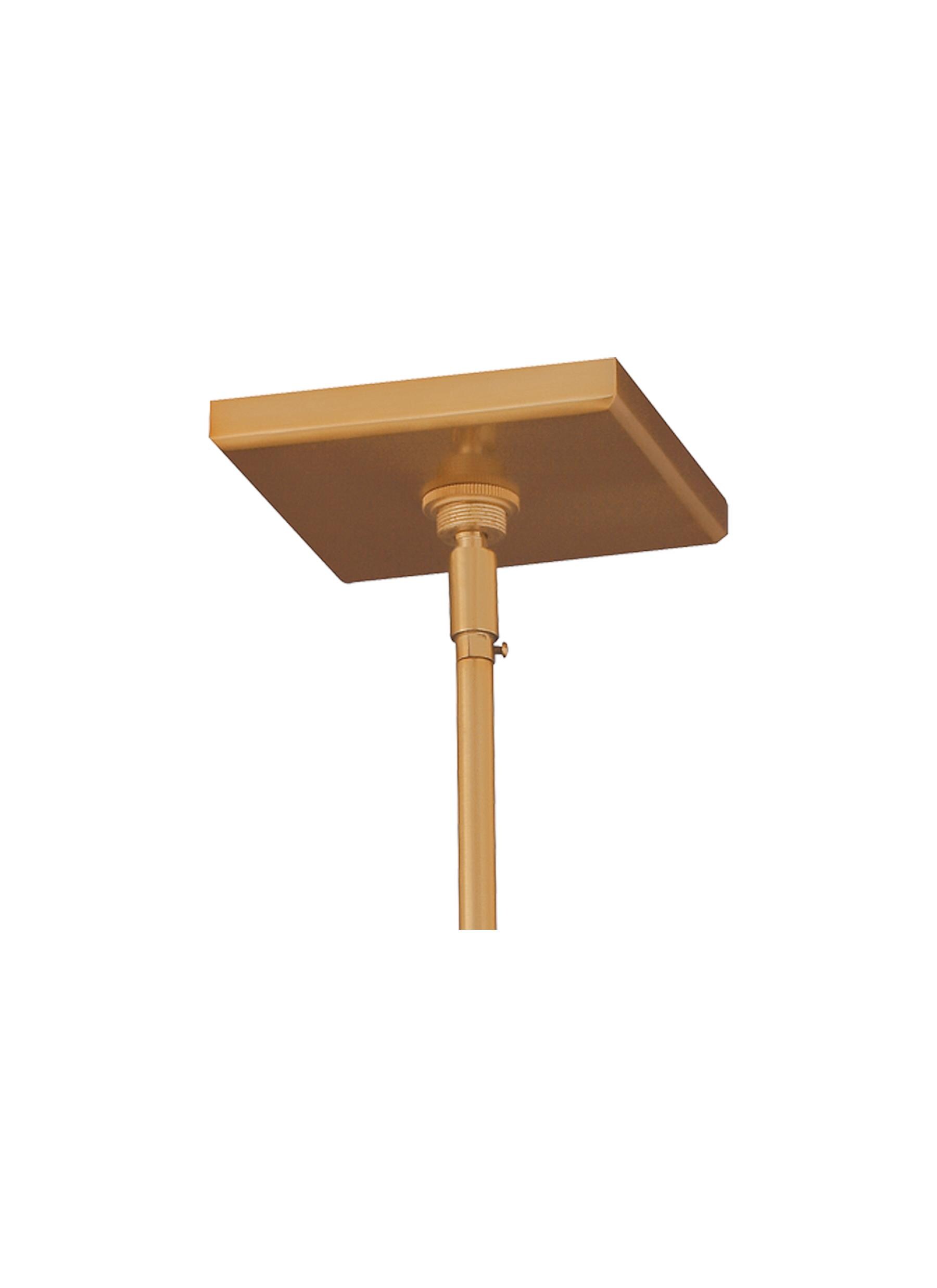 Conant 4-Light Gilded Satin Brass Glass Pendant