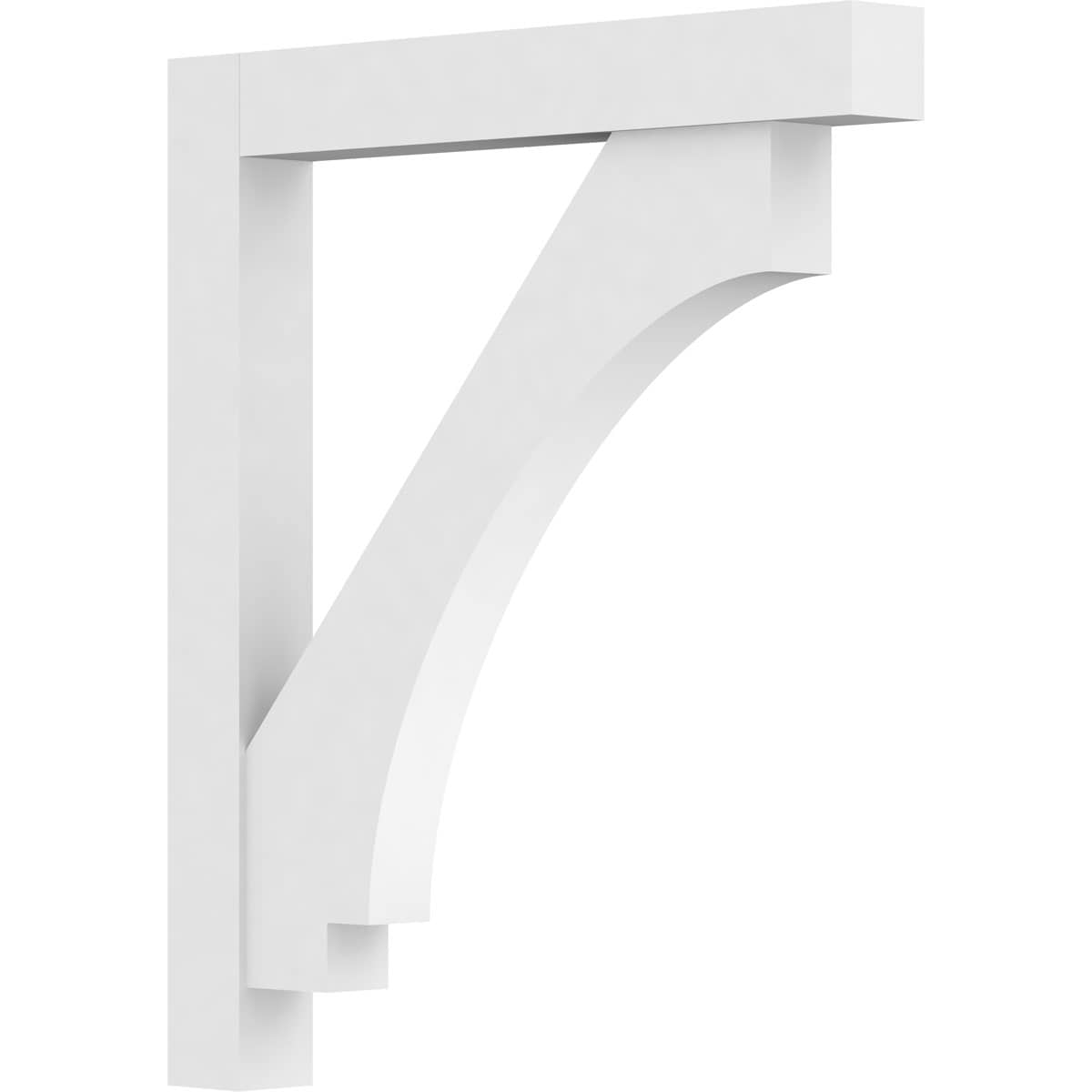Ekena Millwork BKTP03X30X30IMP05 Standard Imperial 3-in x 30-in x 30-in White PVC Standard Bracket