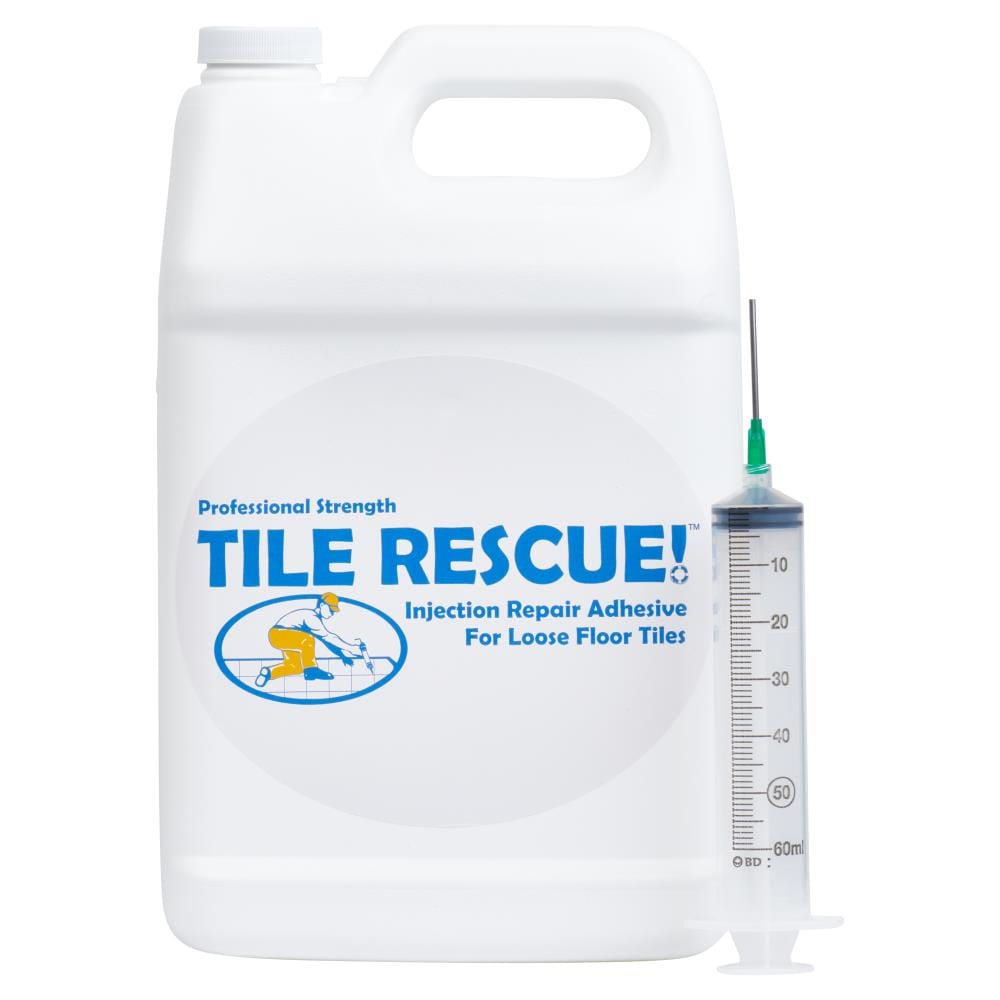 TILE RESCUE 1-Gallon Injection Repair Adhesive W/Syringe Tile and Stone  Flooring Adhesive (130-oz) in the Flooring Adhesives department at