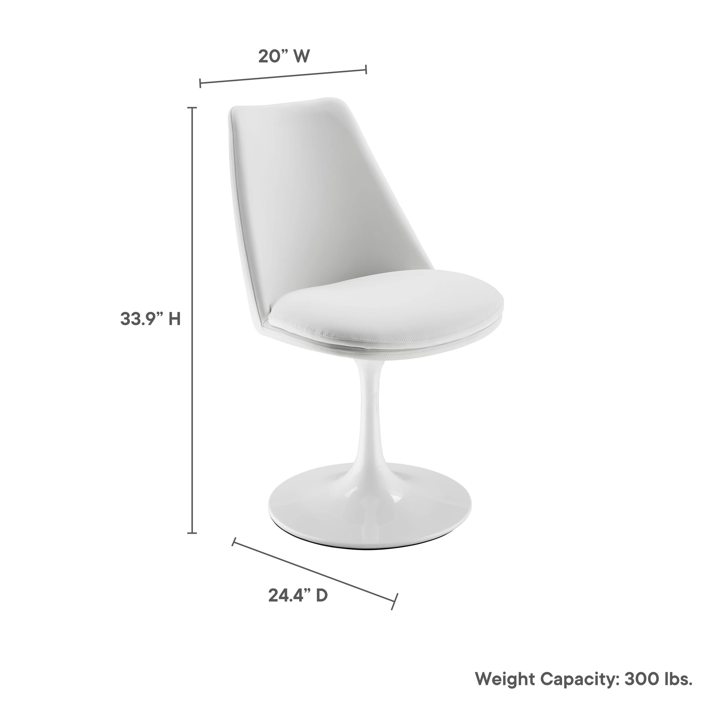 Modway EEI-6955-WHI-WHI Dining-Chairs - View #3