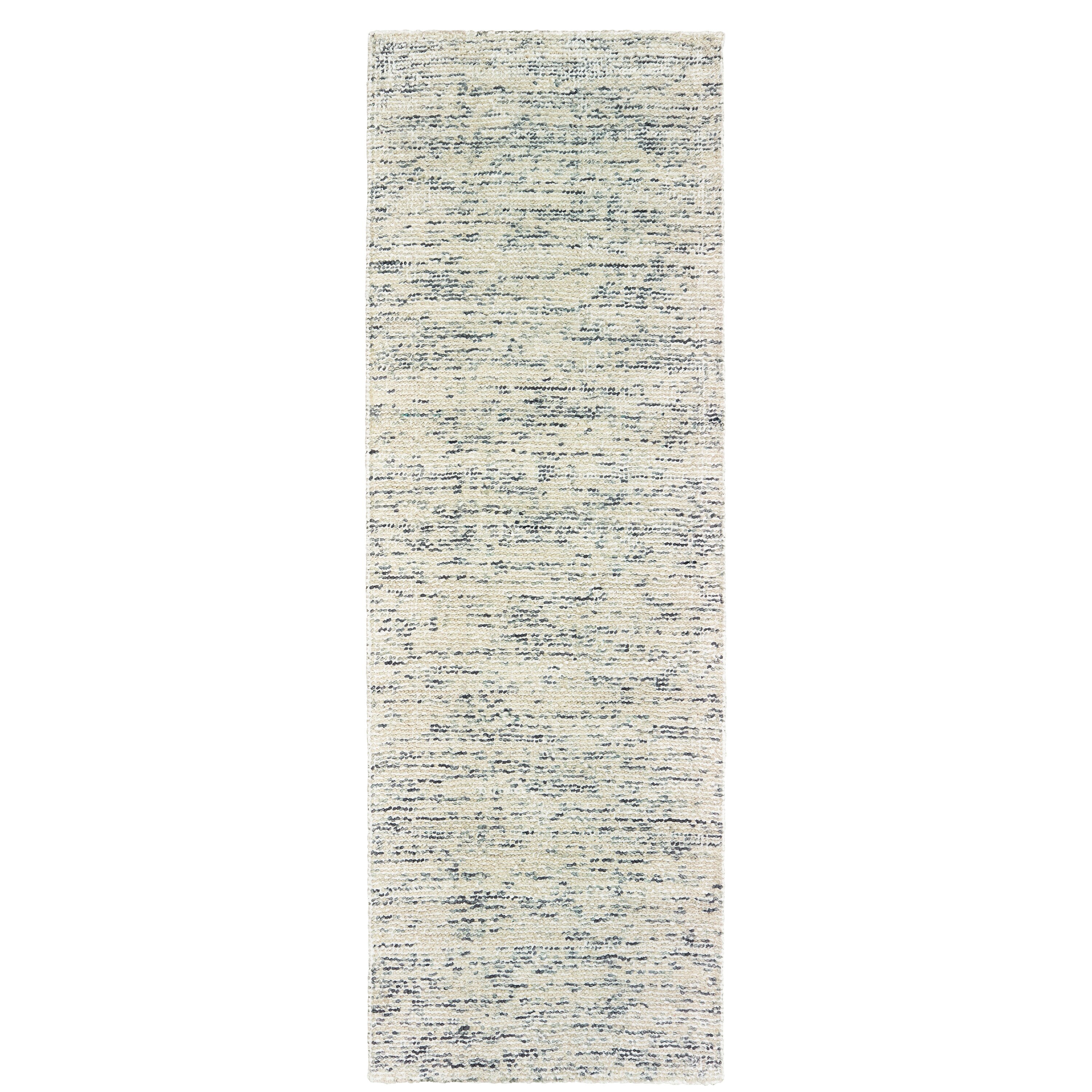 Archer Lane 459LUCE023L Crossley 2 x 8 (ft) Tufted Wool Ivory/Stone Rectangular Indoor Solid Bohemian/Eclectic Runner rug
