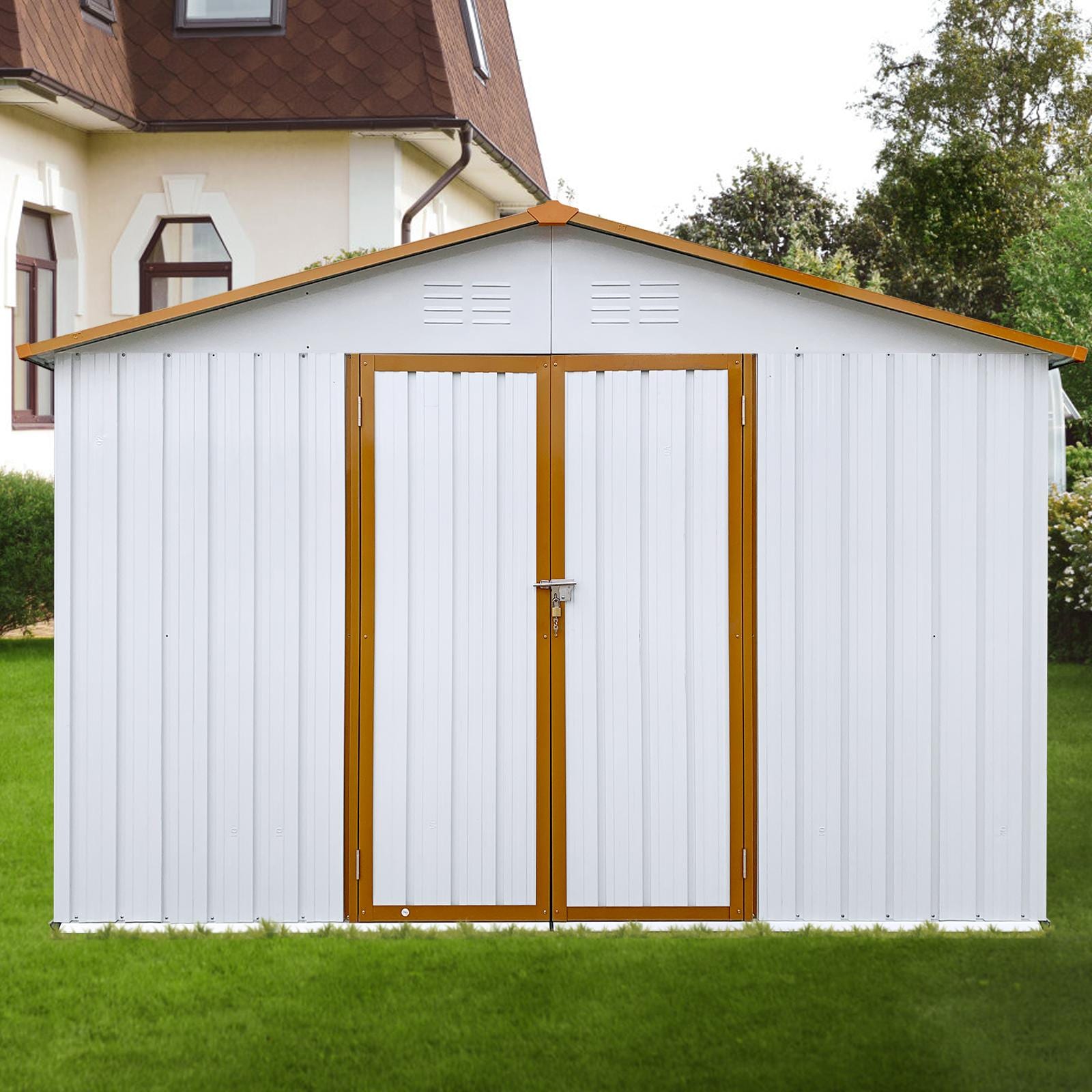 Bayfeve BF-135037-SD 10-Feet x 12-Feet Galvanized steel Storage Shed