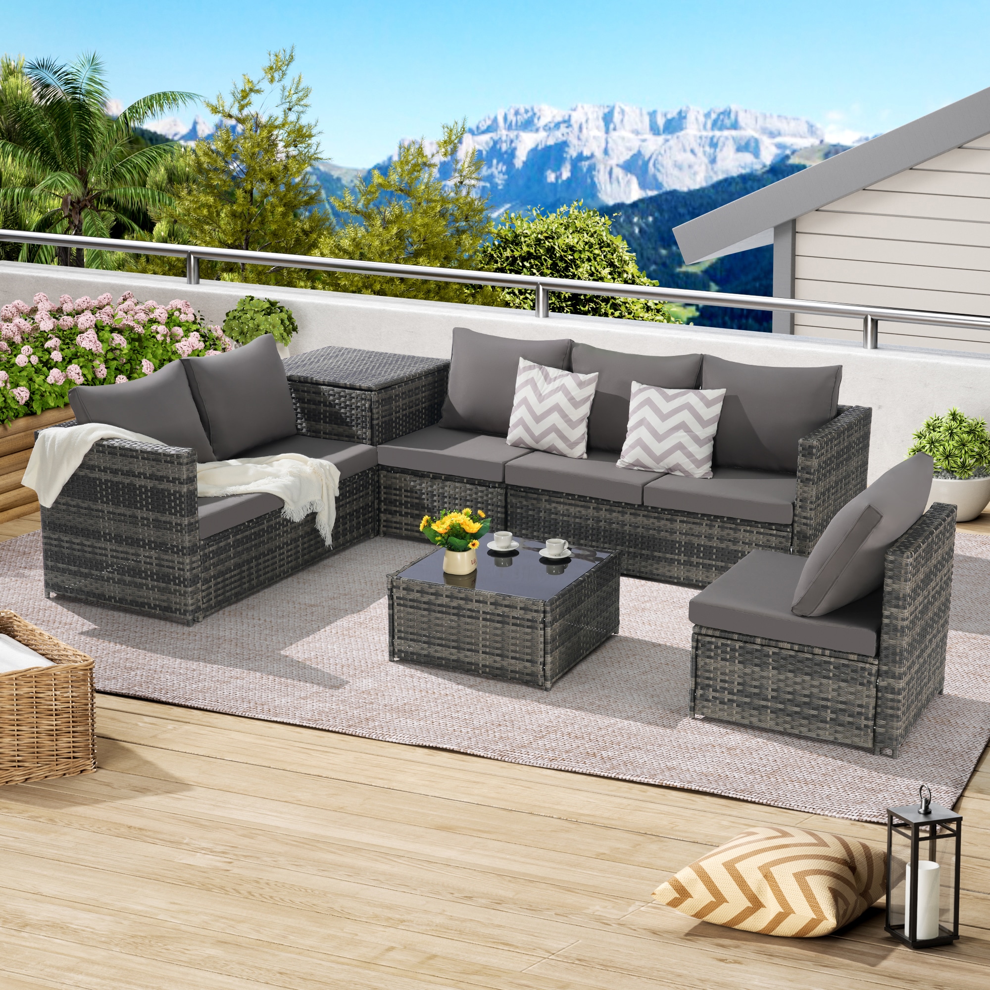 SINOFURN SYB670033GY Patio-Sofas-Daybeds - View #5