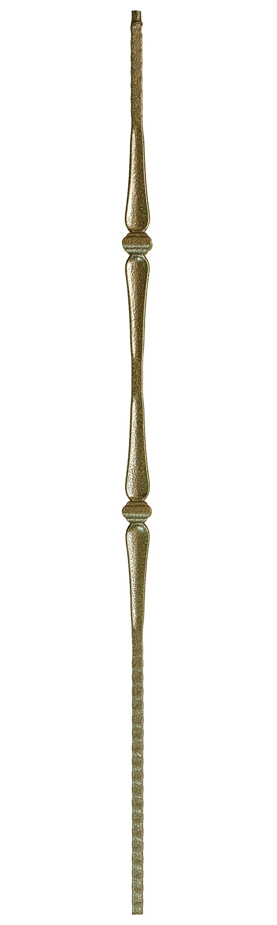 WM Coffman 44-in x 0.56-in Antique Bronze Wrought Iron Pin Top Stair ...