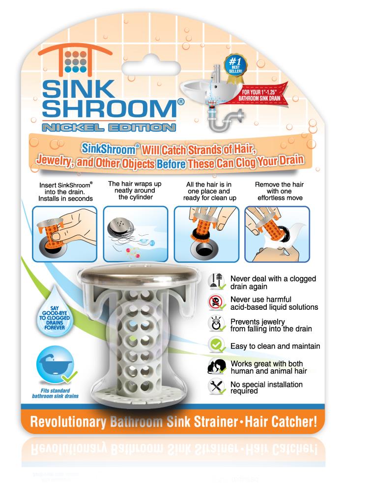 TubShroom ShowerShroom Ultra Hair Catcher, Gray, 2 Inch Drain  Compatibility, Easy to Clean, RV and Mobile Home Use