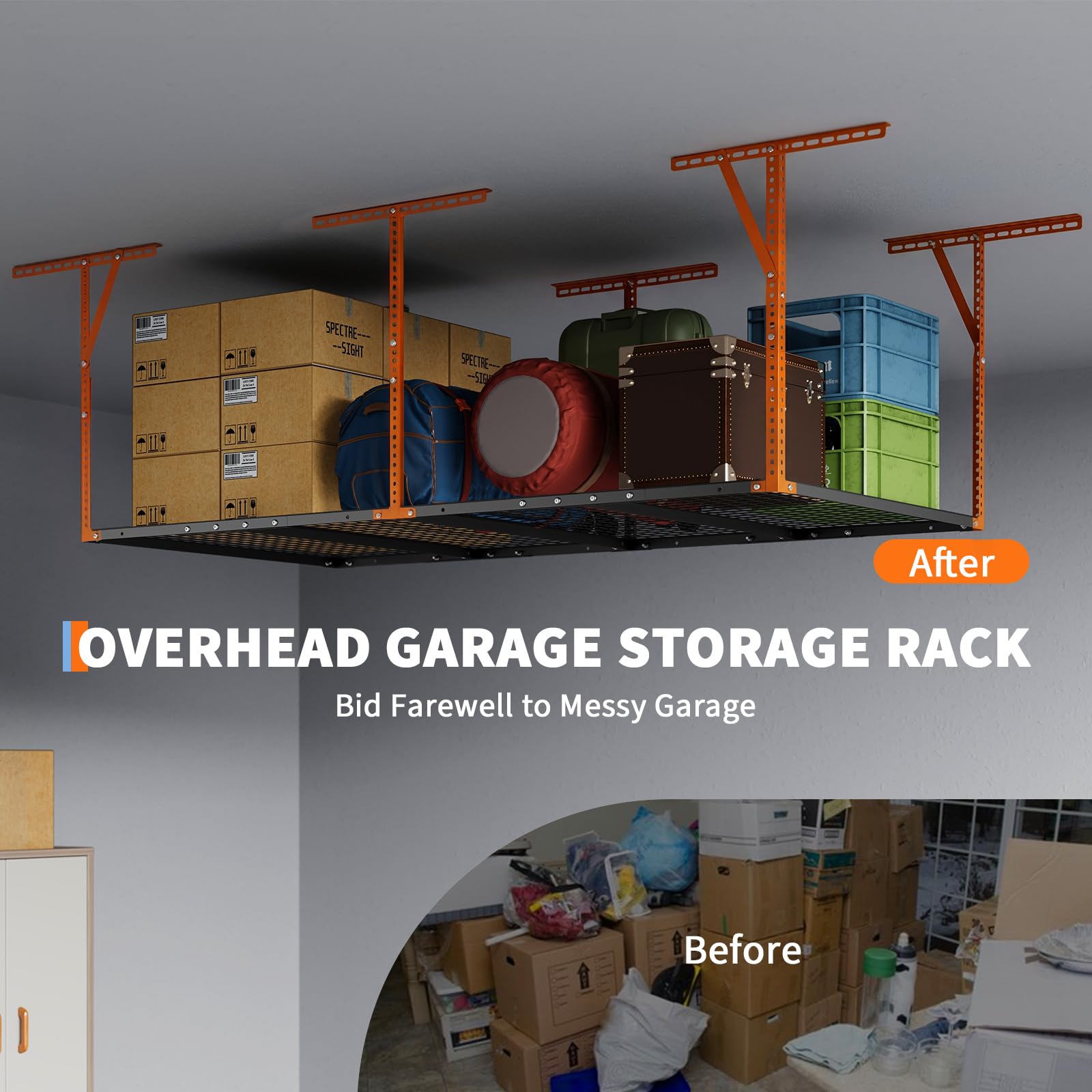 GarveeLife C3H-AWYETIQNH2A-PWM Overhead-Garage-Storage - View #5