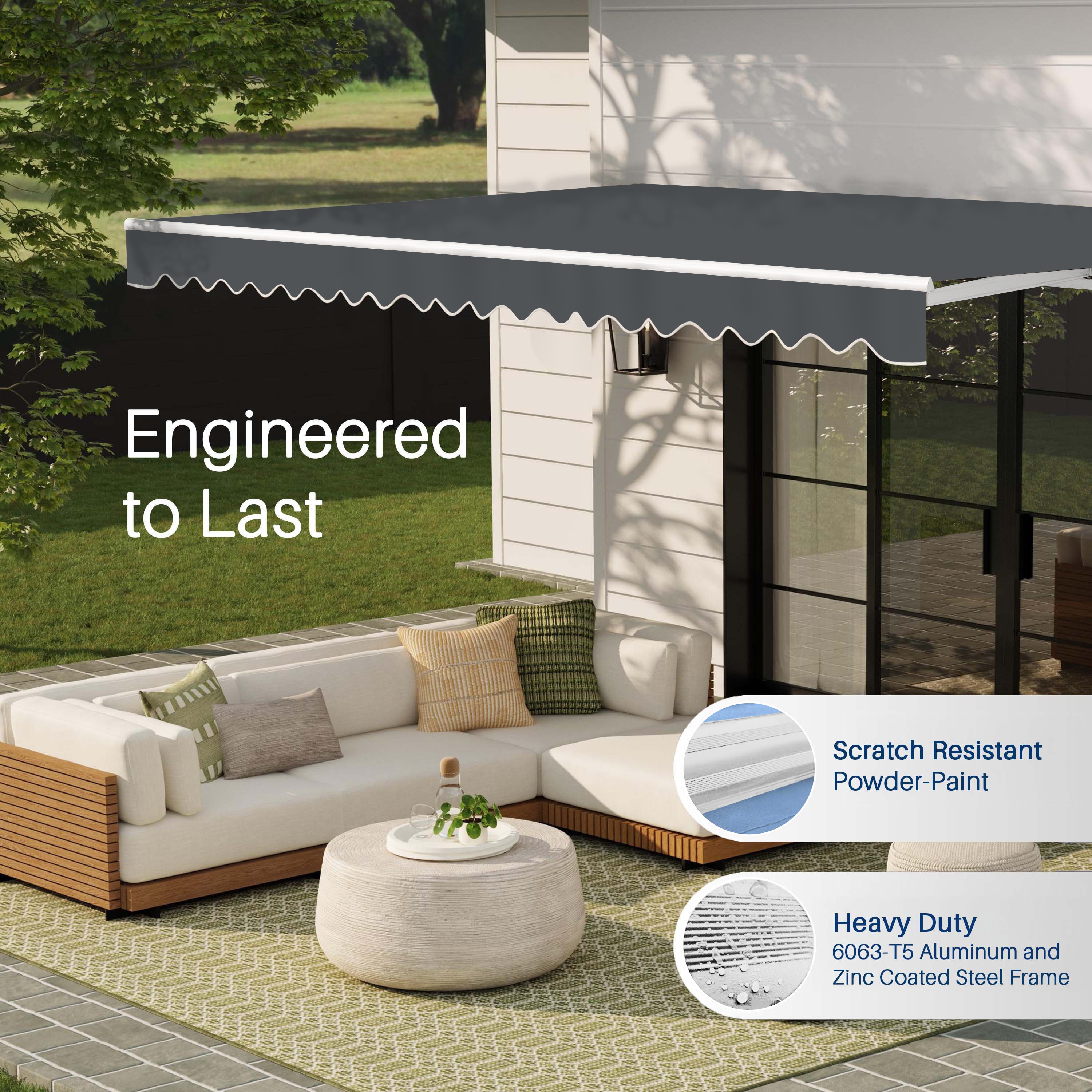 ALEKO AWM16X10GY80-LO awnings - View #3