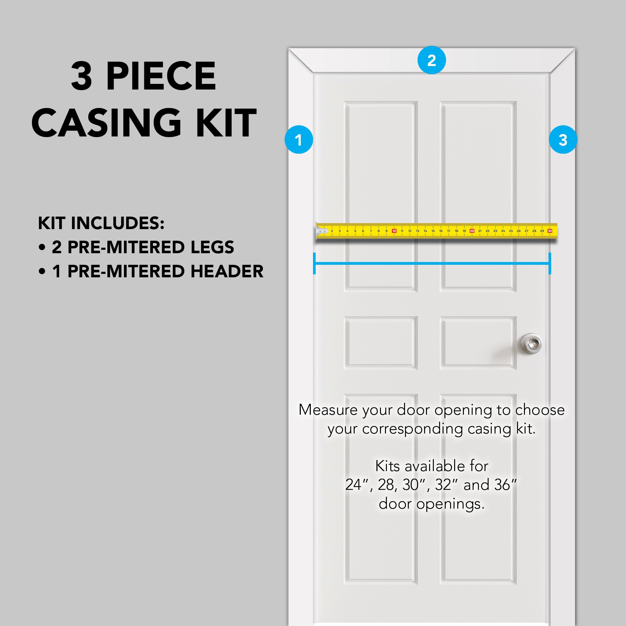 Ornamental Mouldings 1124SET-M28WHW Door-Casing-Kits - View #5