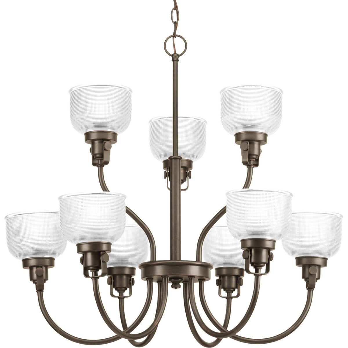 Progress Lighting P4690-74 Archie 9-Light Venetian Bronze Transitional Chandelier