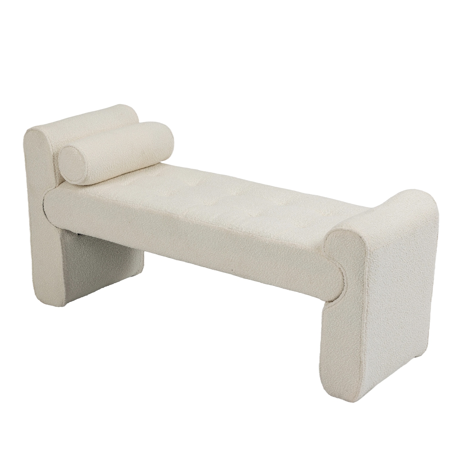 Bybafun YA6100023 Casual Beige Accent Bench 49-Inches x 15.9-Inches x 23.6-Inches