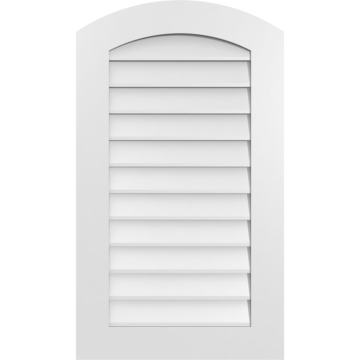 Ekena Millwork GVPAR22X3801SN 22-Inches x 38-Inches Off-white Round top PVC Gable Louver Vent