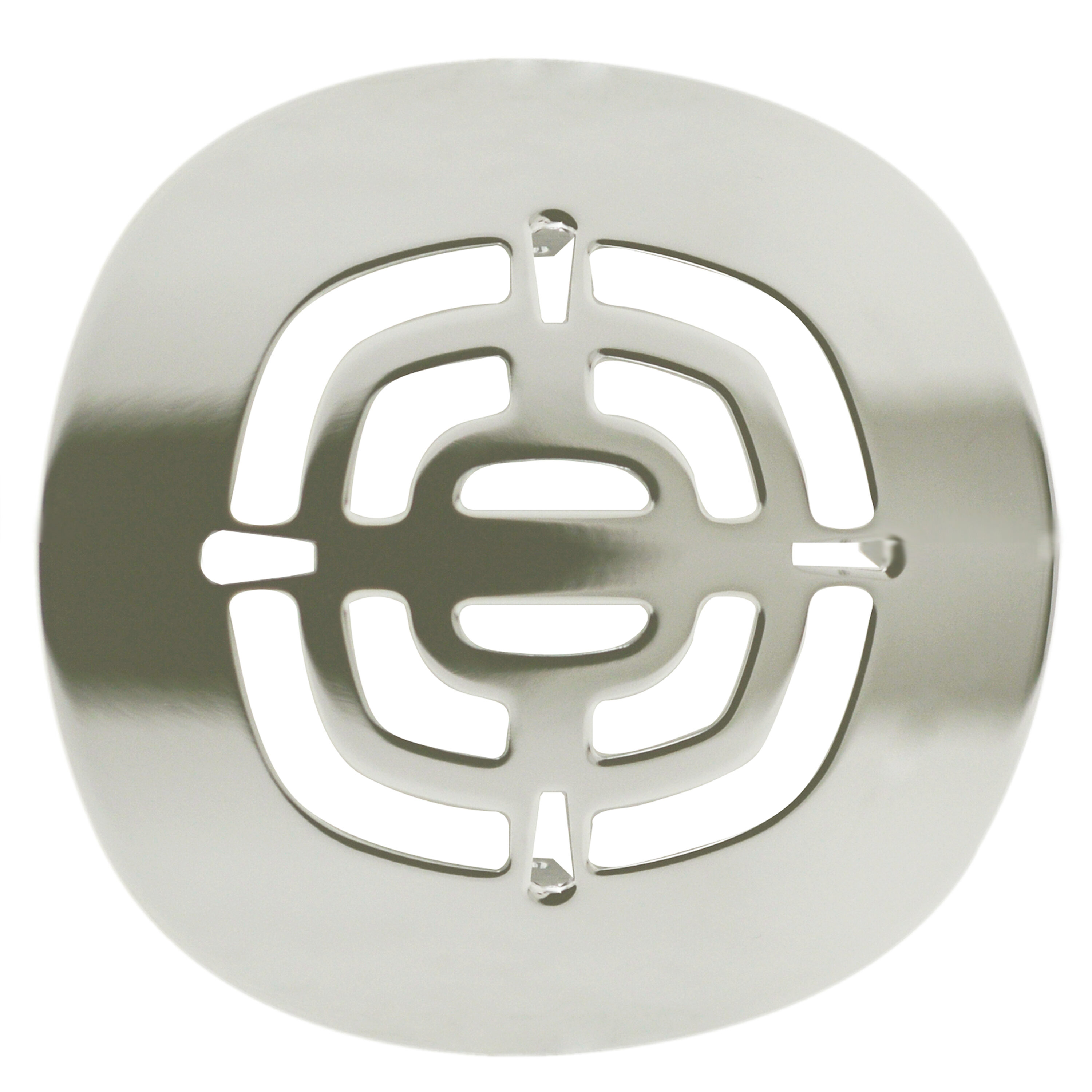 WESTBRASS D316-05 Shower Drain Strainer Fiat Style 4-1/2" O.d. Snap-in Polished Nickel D316-05