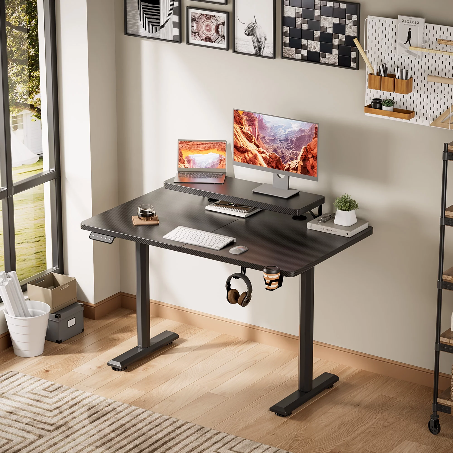 Lowes sit stand deals desk