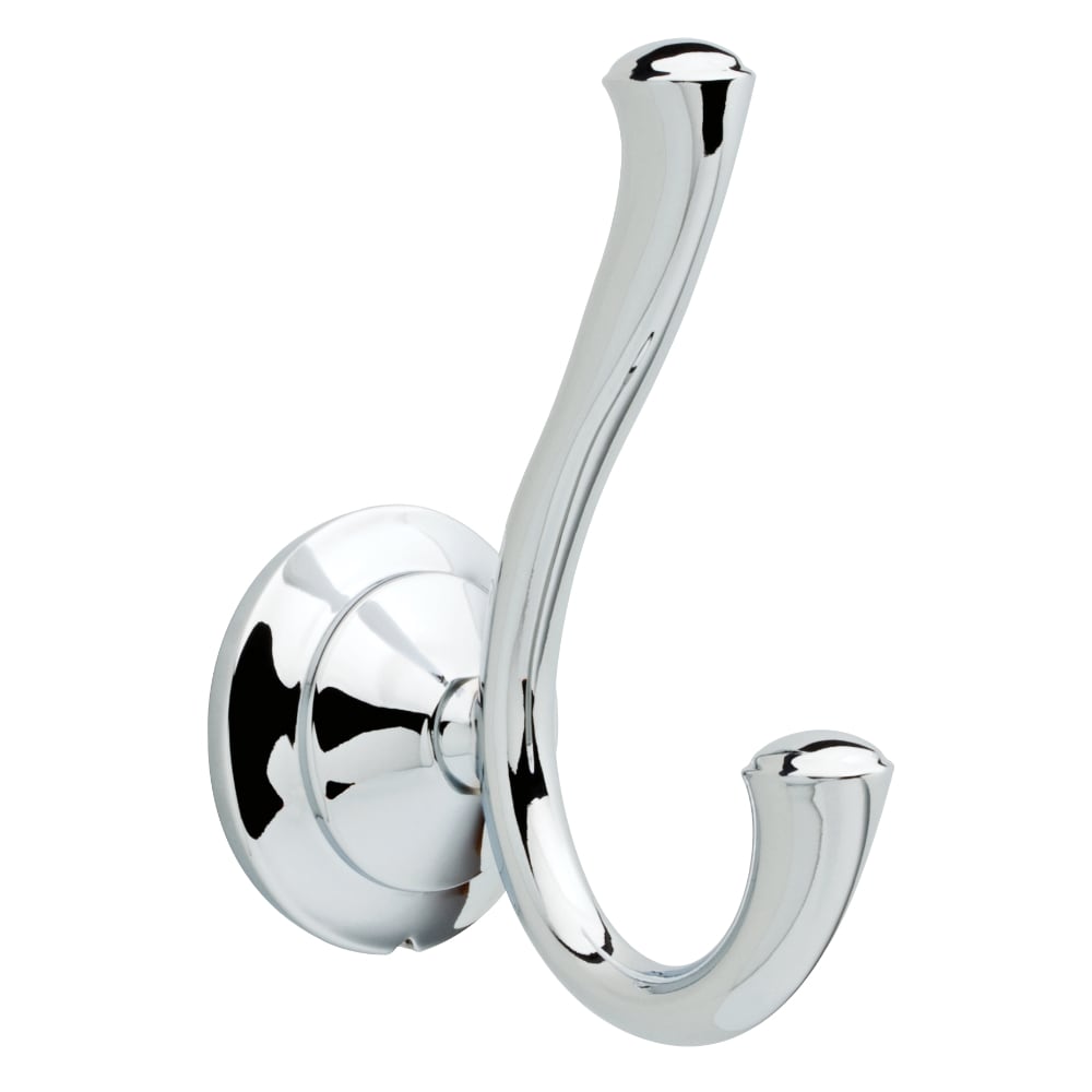 Delta Linden Polished Chrome Double-Hook Wall Mount Towel Hook in