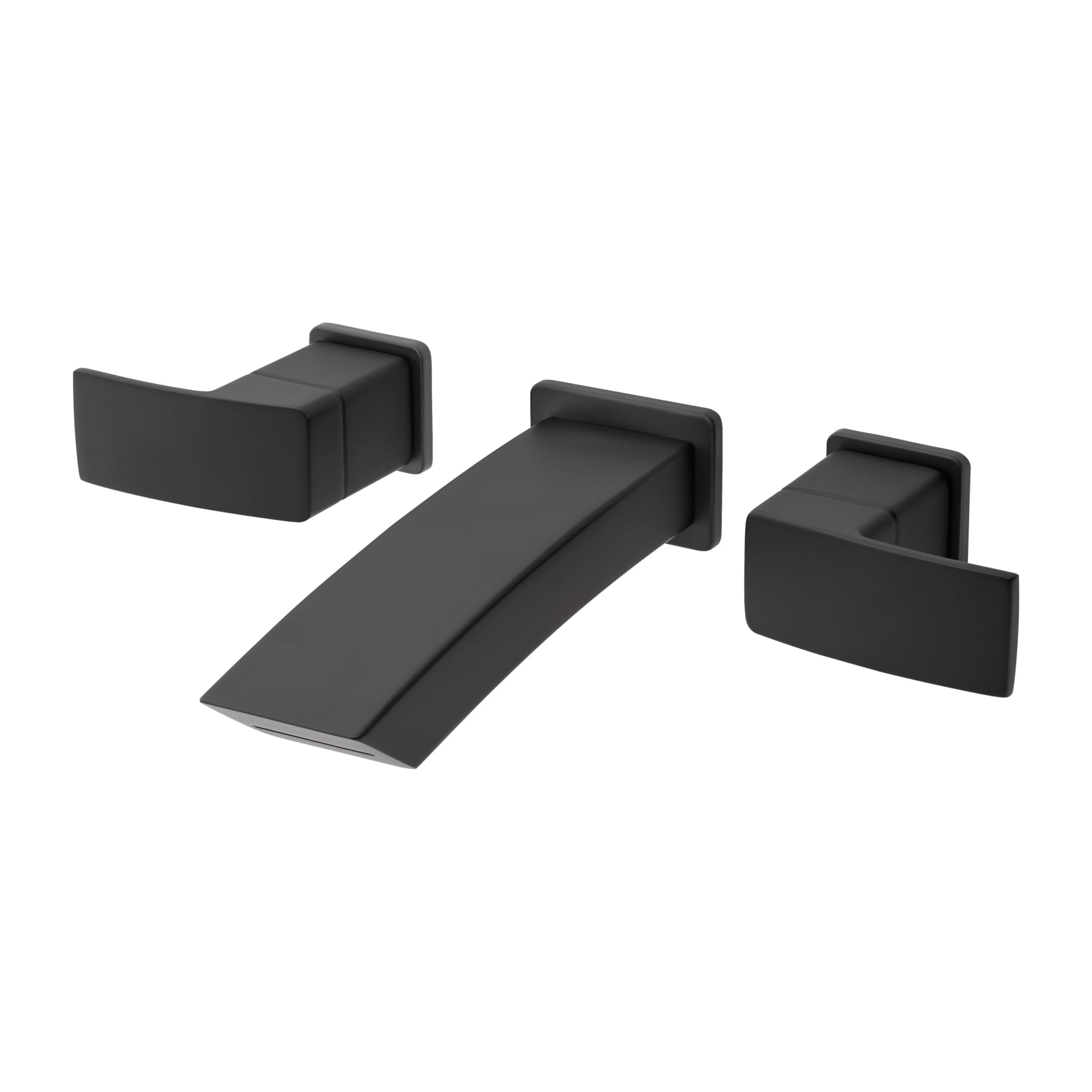 Pfister LG49-DF3B Kenzo Black Wall-mount 2-handle WaterSense Low-arc Residential Handle Bathroom Sink Faucet