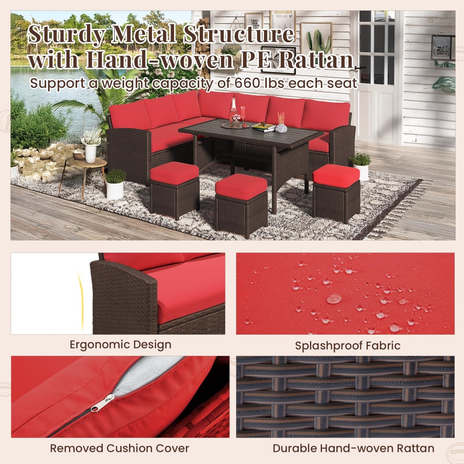 AECOJOY 16076RD-LS01 Patio-Sofas-Daybeds - View #4