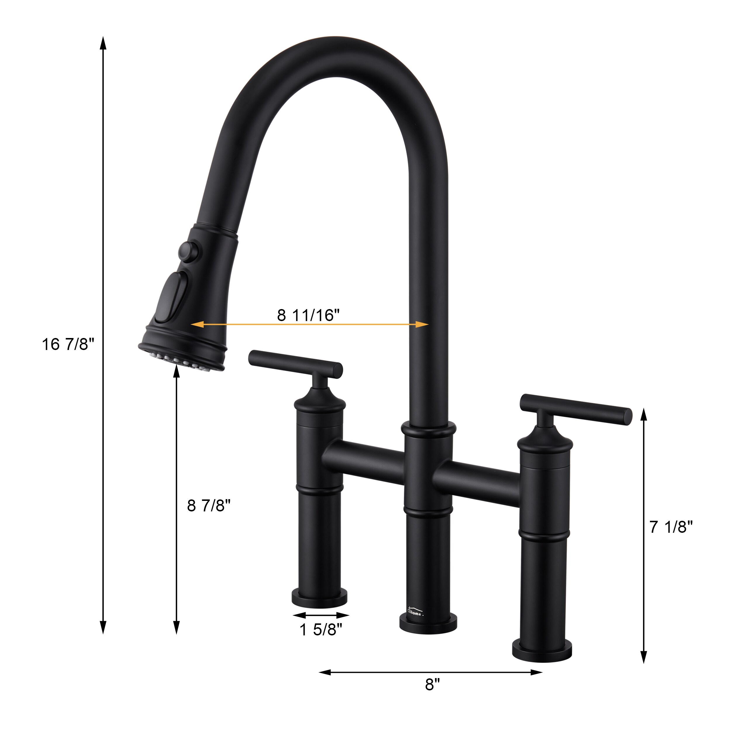 Mondawe OR-SP02MB-DG Kitchen-Faucets - View #7