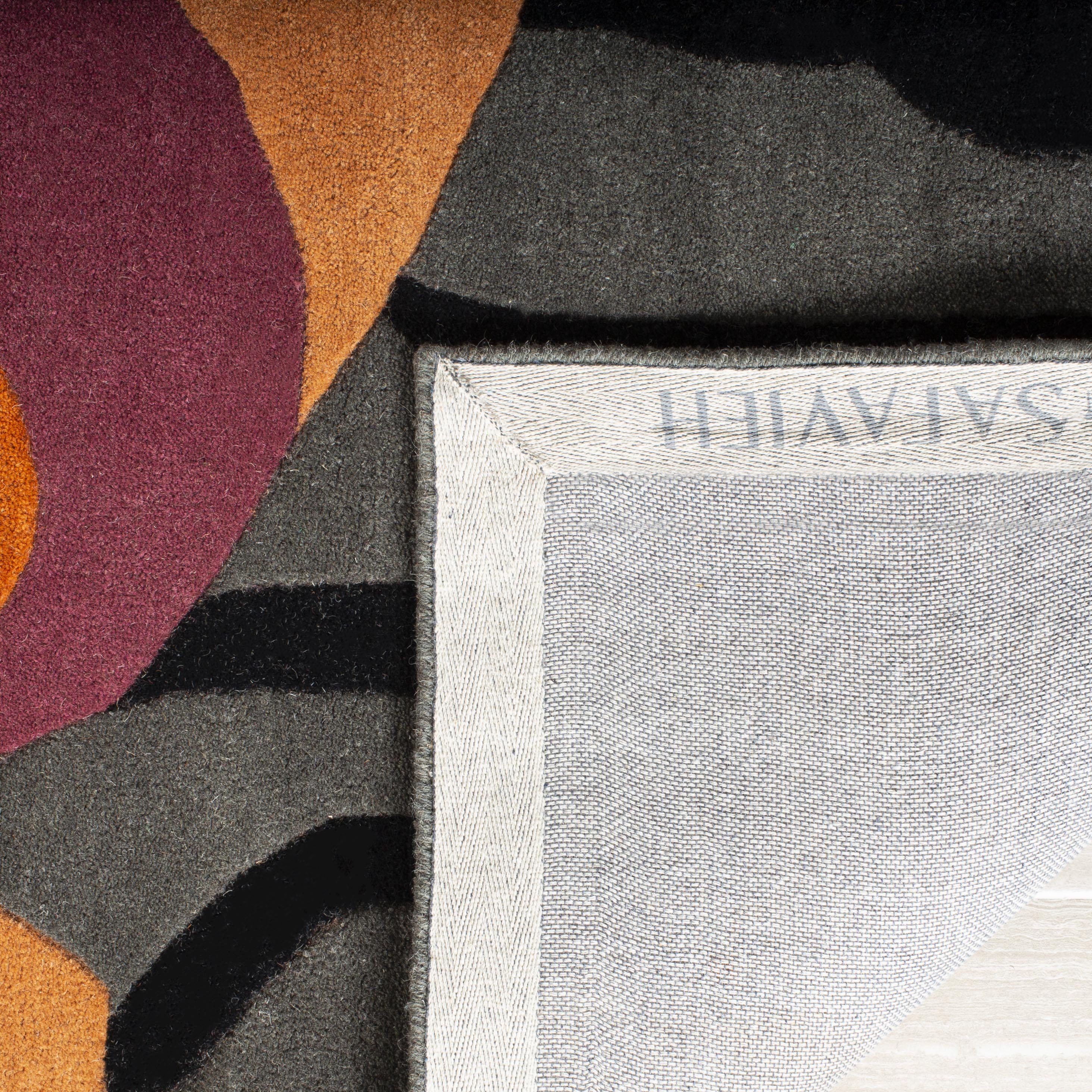 Handmade Tufted Reversible Gray Wool-Viscose 2' x 3' Area Rug