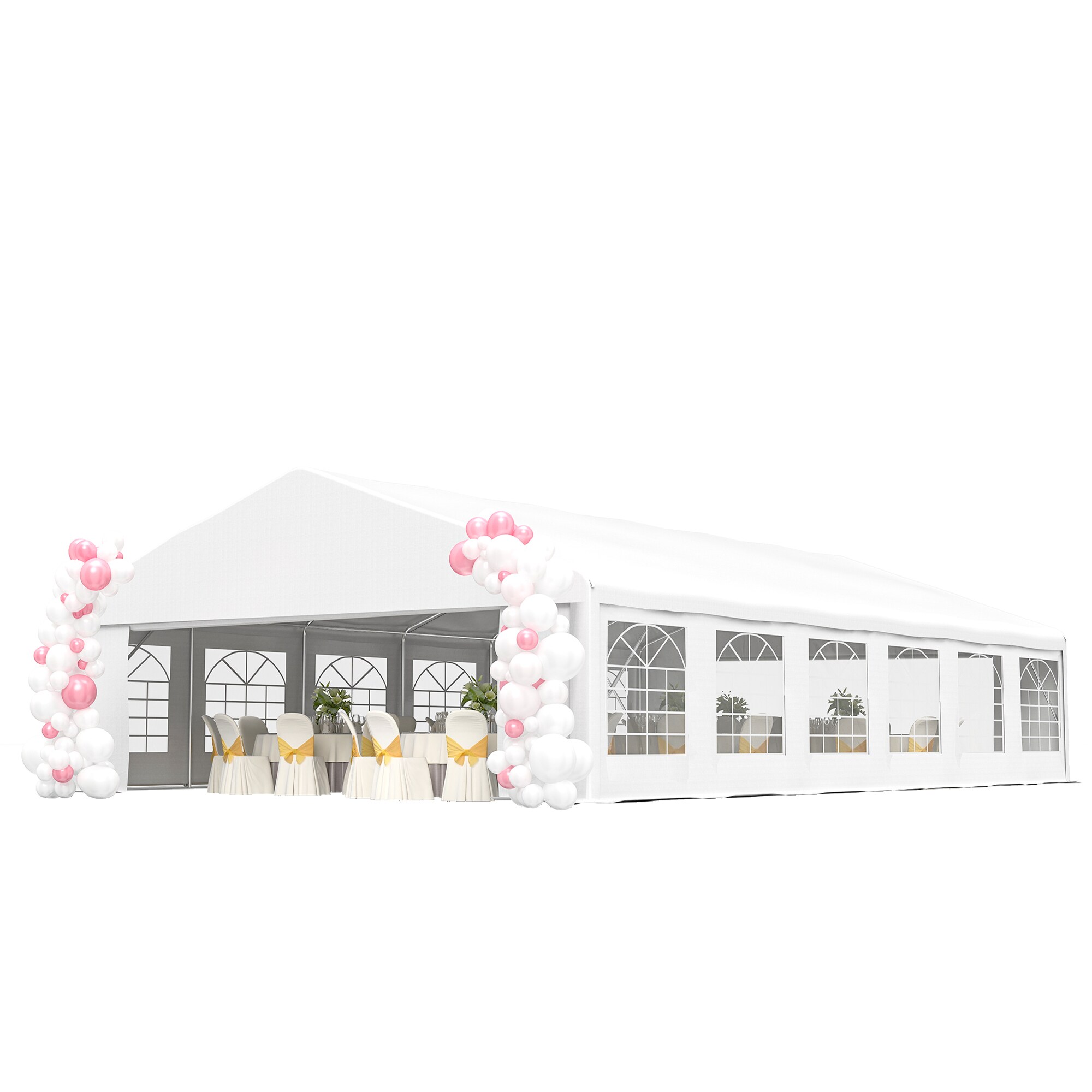 Tinyhomie 23 ft x 39 ft Large Outdoor Carport Canopy Party Tent With ...