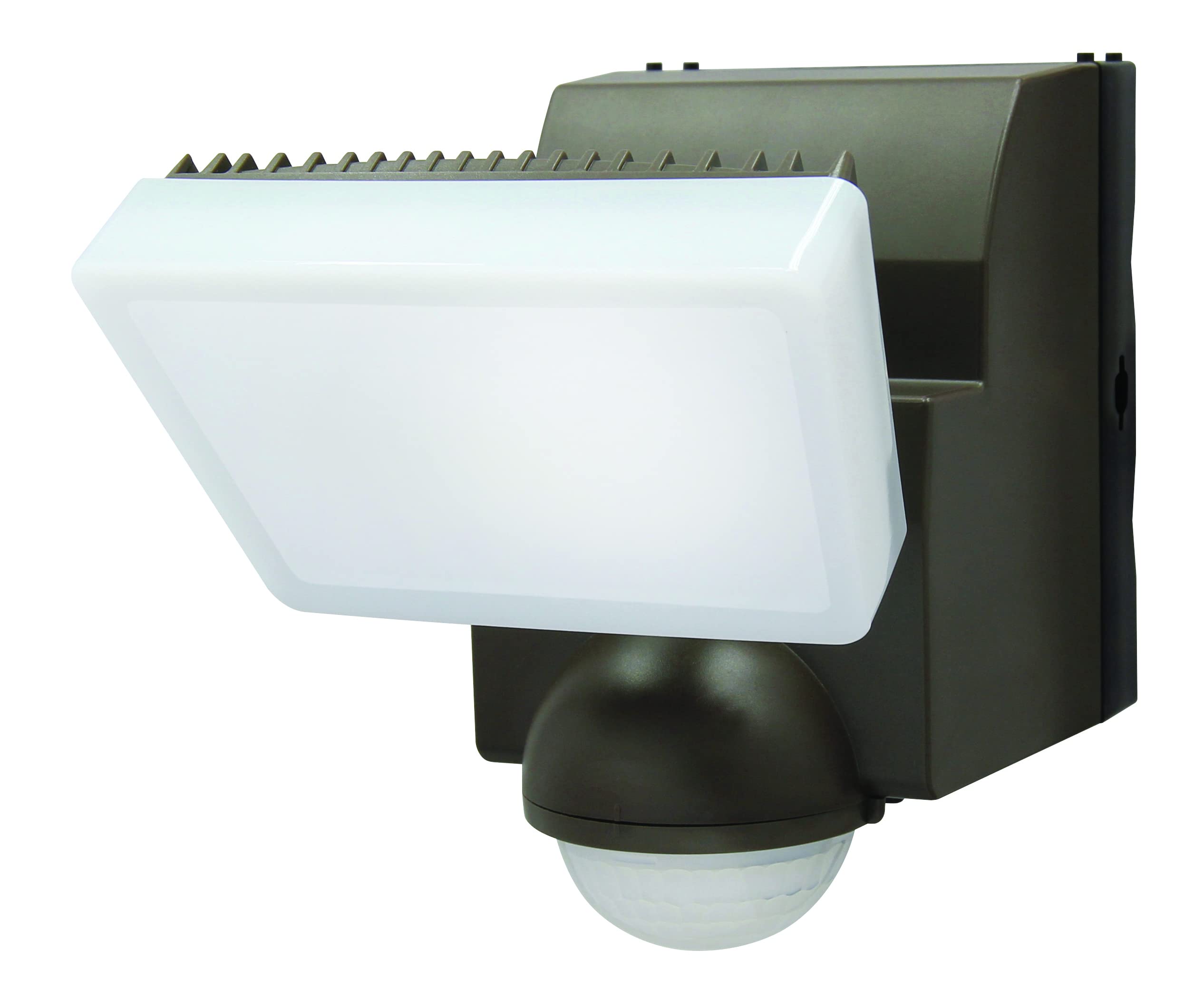 IQ America  Motion Security Flood Light LB-1850-BZ Battery Operated 500 Lumen LED Adjustable Eave or Wall Mount Bronze
