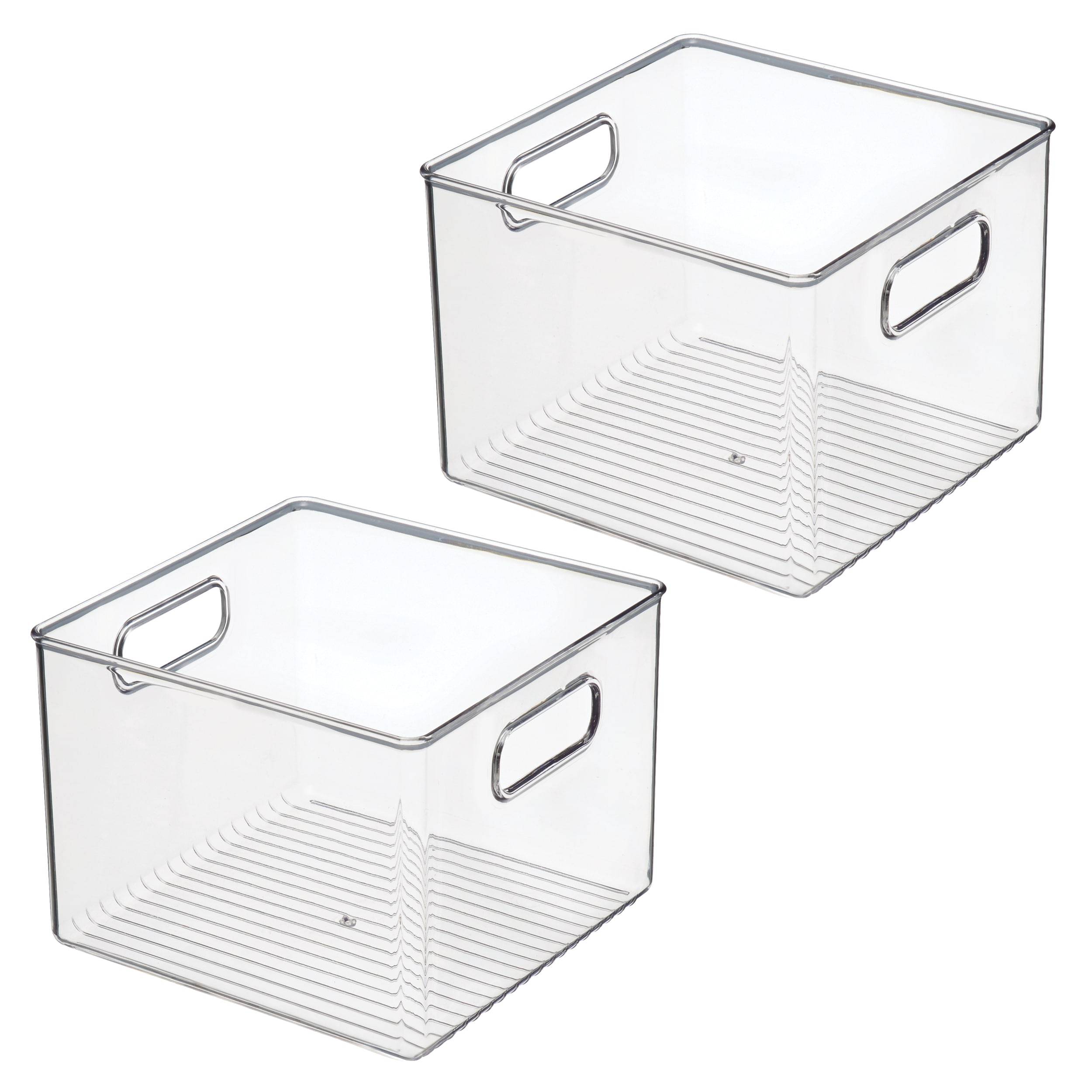 iDesign iDesign Pantry Storage Bin with Handles - Set of 2 - Clear - Made in USA