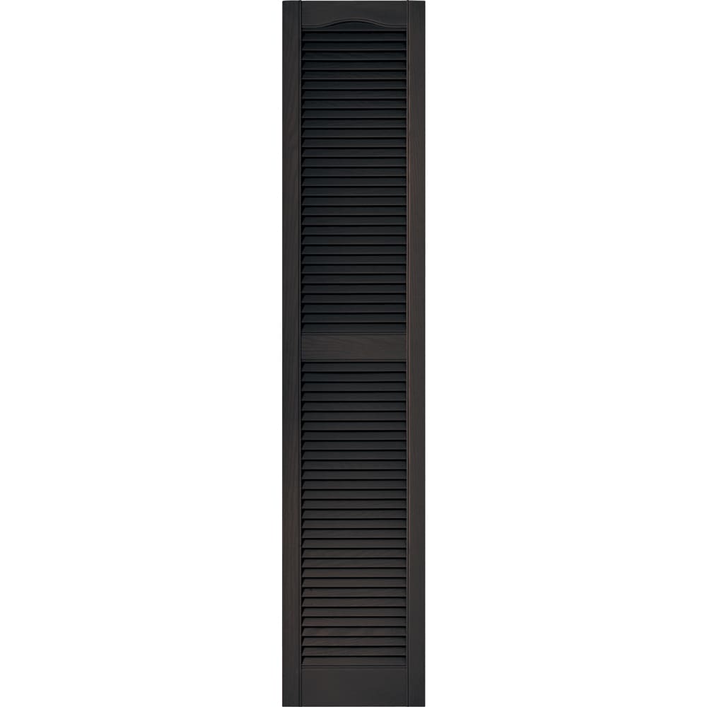 Vantage V1711472010 14.563-in W x 71.875-in H Musket Brown Louvered Exterior Shutters ( 1 -Pack )