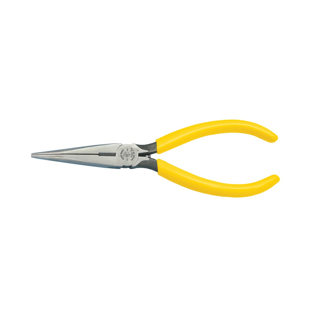 Klein Tools D2037C Pliers, Needle Nose Side-Cutters with Spring, 7-Inch