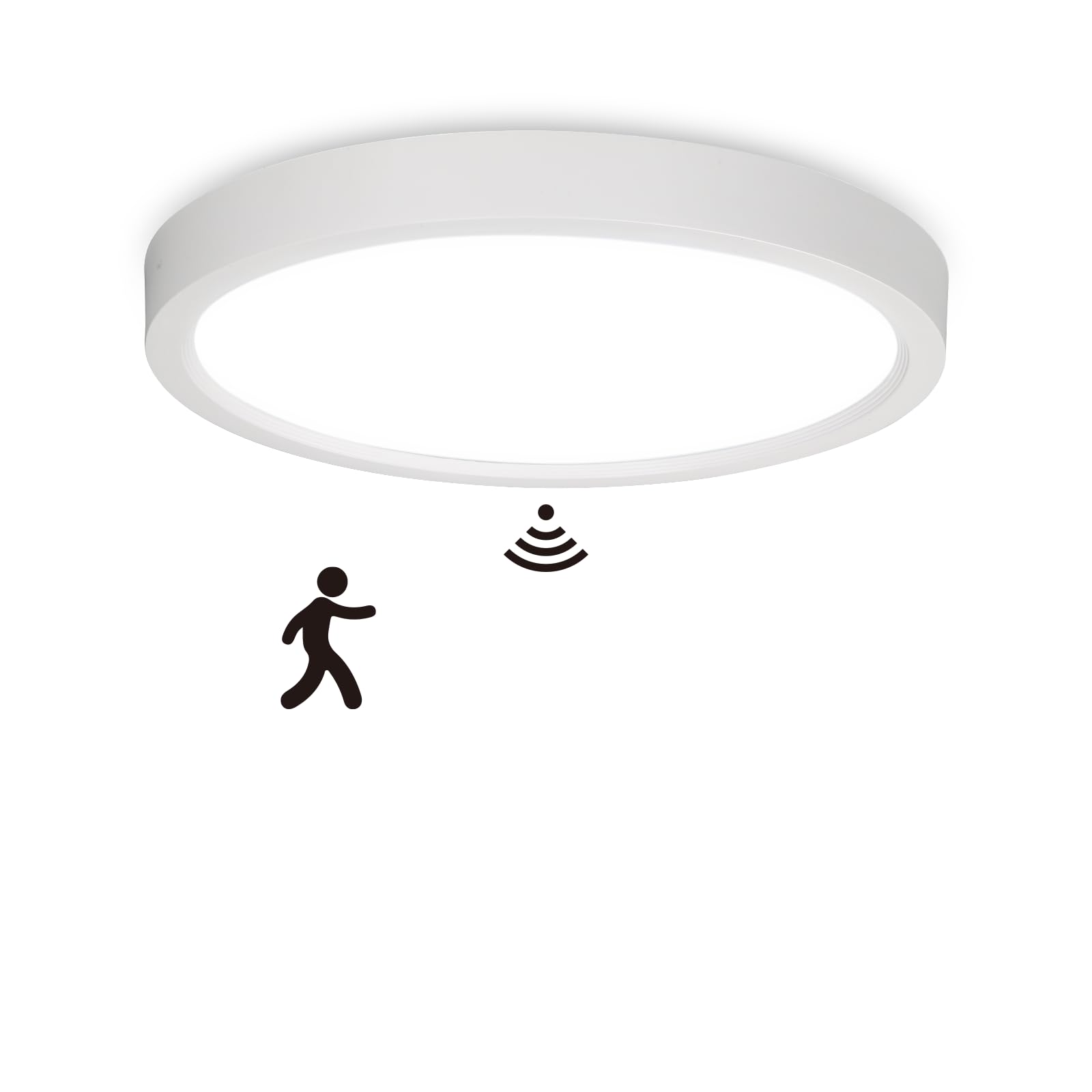 Vrbgify  11.8 Inch Ceiling Light Wired with Motion Sensor 24W 5CCT Dimmable Flush Mount Light Fixture for Hallway Porch Laundry ETL Listed