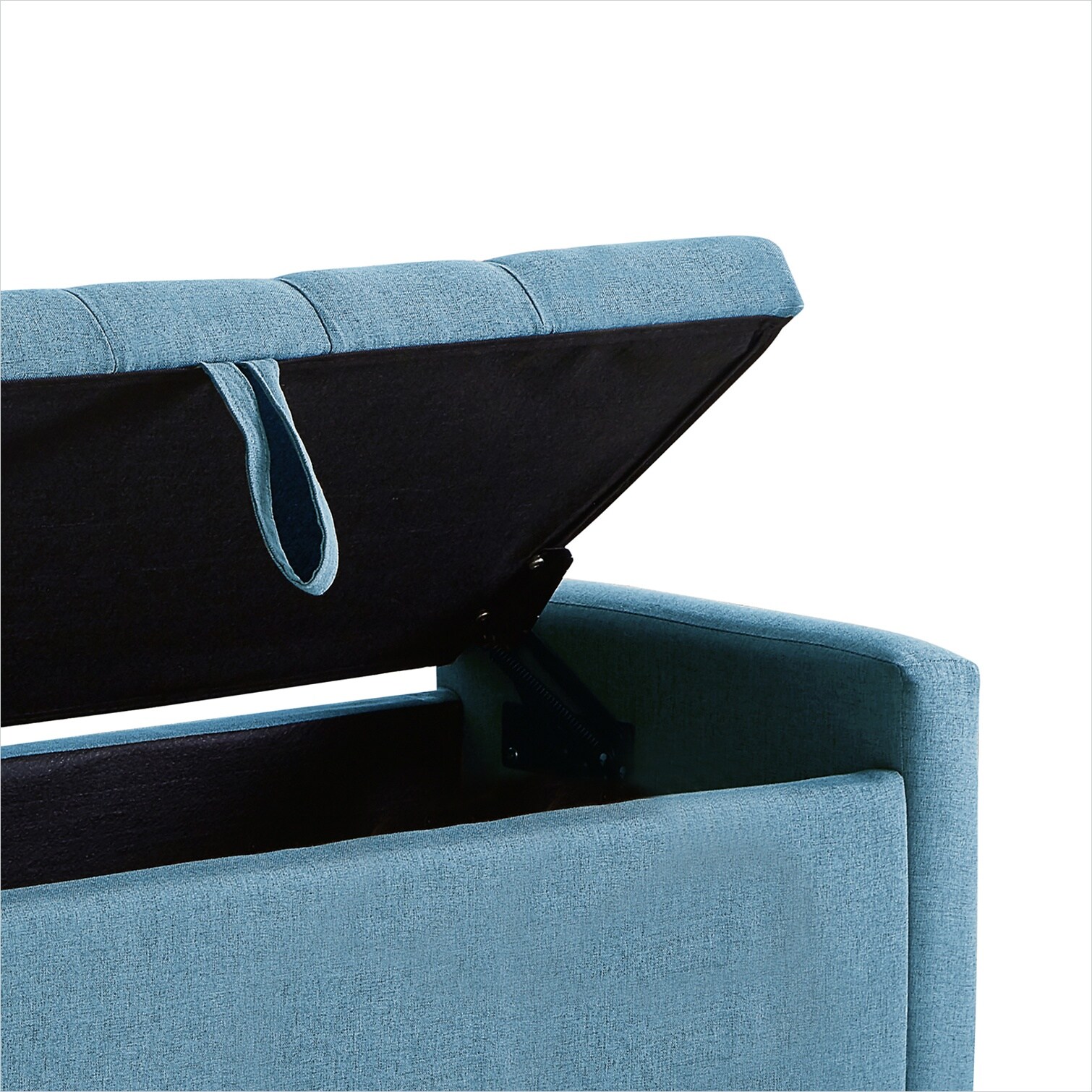 Naturefalls Upholstered Storage Ottoman Bench with Safety Hinge Linen ...