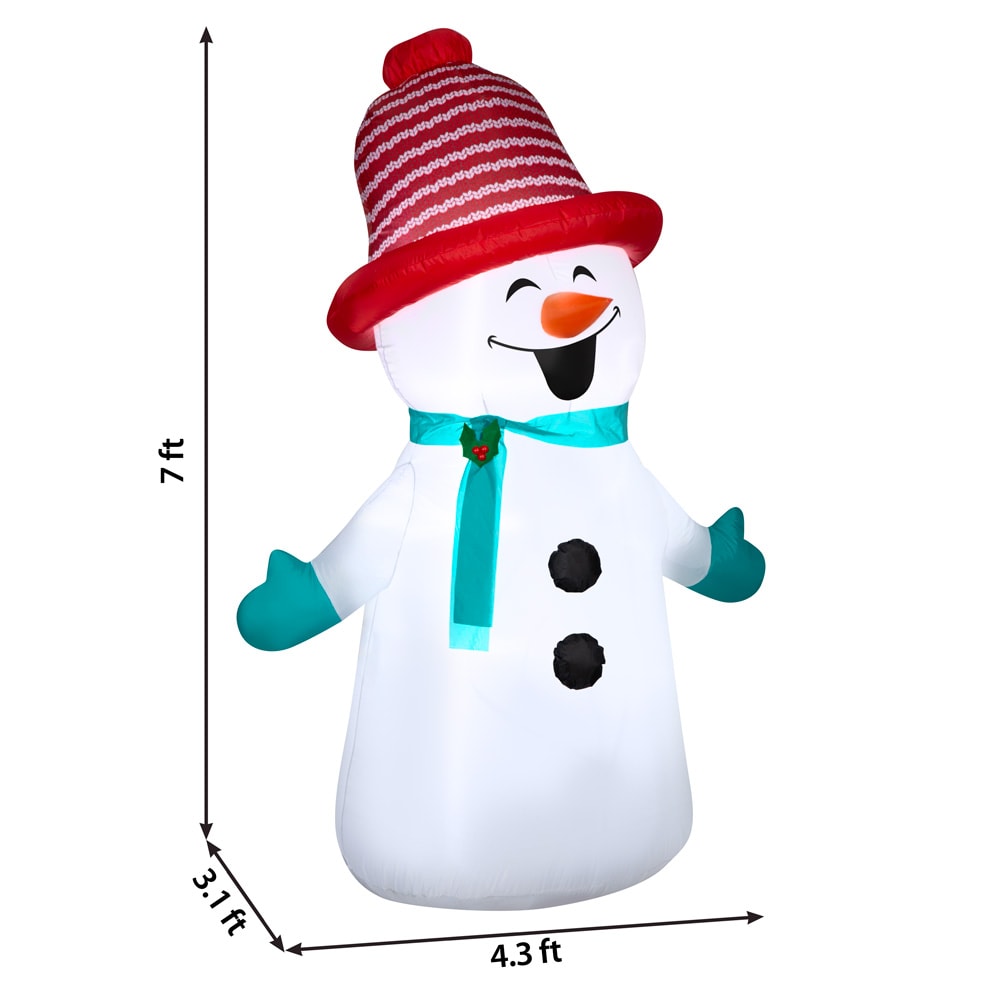 Christmas Inflatable Snowman Decor, 4Ft Christmas Window Decorations  Outdoor Ind