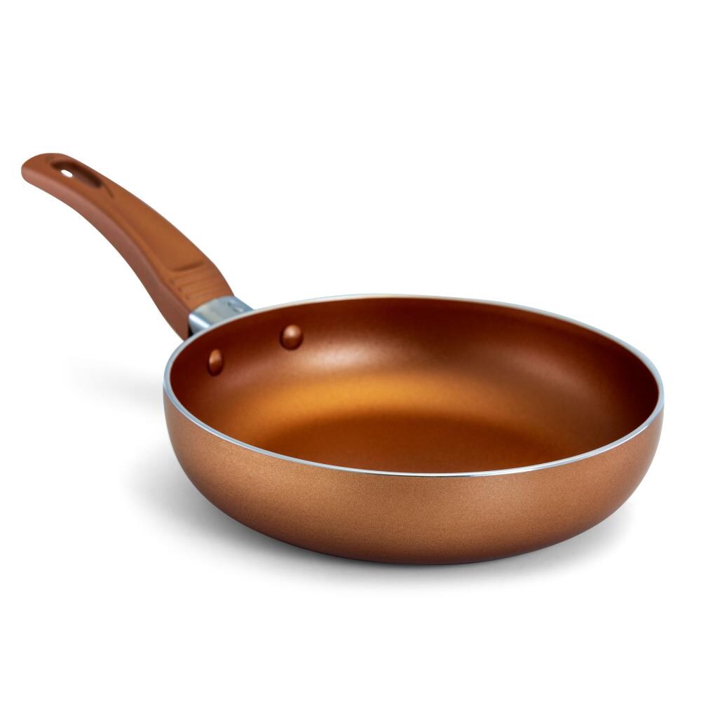 Gibson Cuisine Hummington 12 Inch Aluminum Frying Pan in Metallic Copper -  Non-Stick Skillet in the Cooking Pans & Skillets department at