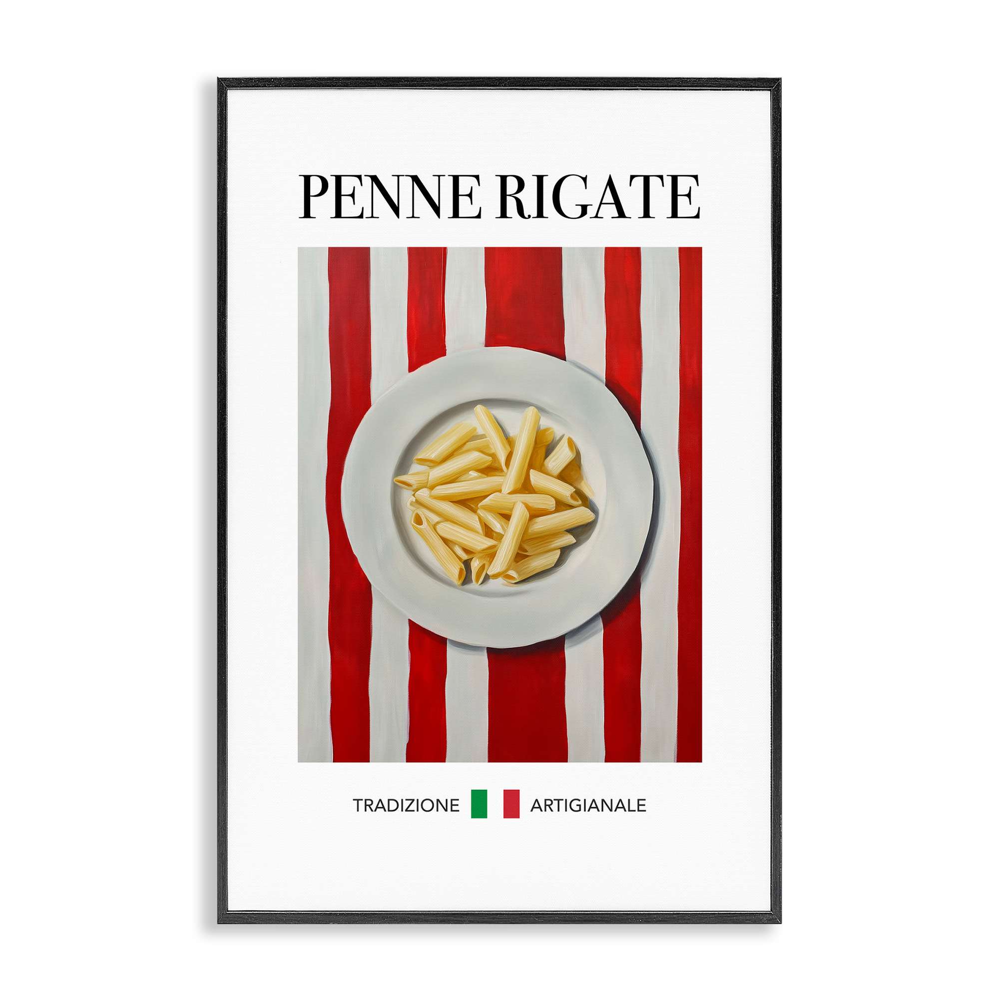 Stupell Industries BT-224-FR-12X18 Traditional Penne Rigate Pasta Black Framed Giclee Art By Andreas Magnusson 12 x 18