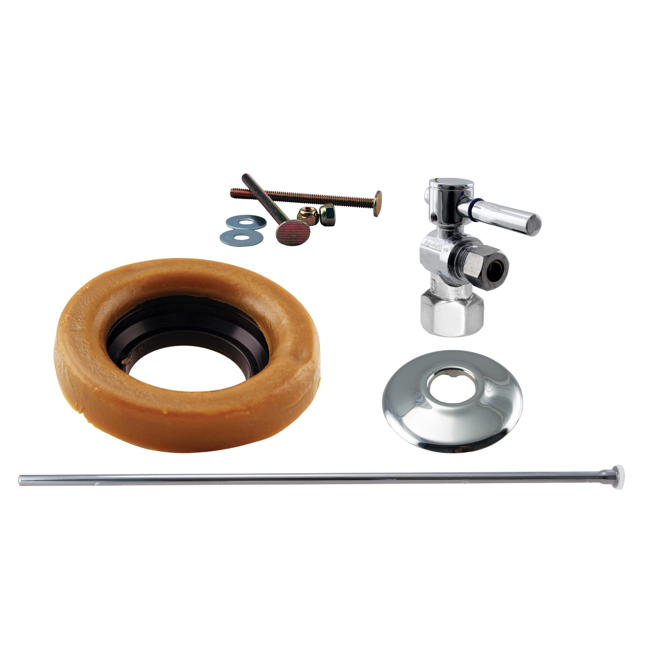 WESTBRASS D1615TBL-26 Polished Chrome Toilet assembly kit