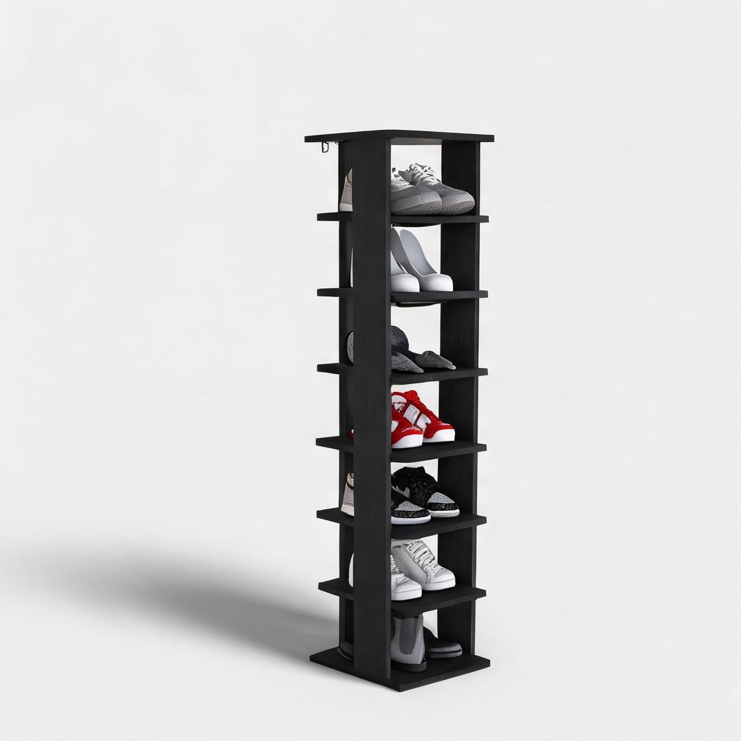 Watnature Display and Shelving And - 8-Tier Narrow Shoe Rack 48.7 Tall ...