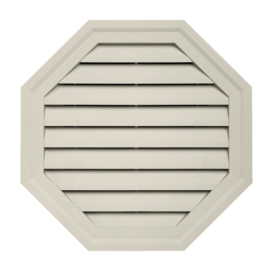 Georgia-Pacific 241885 10-in x 15-in Pearl Octagon Vinyl Gable Louver Vent