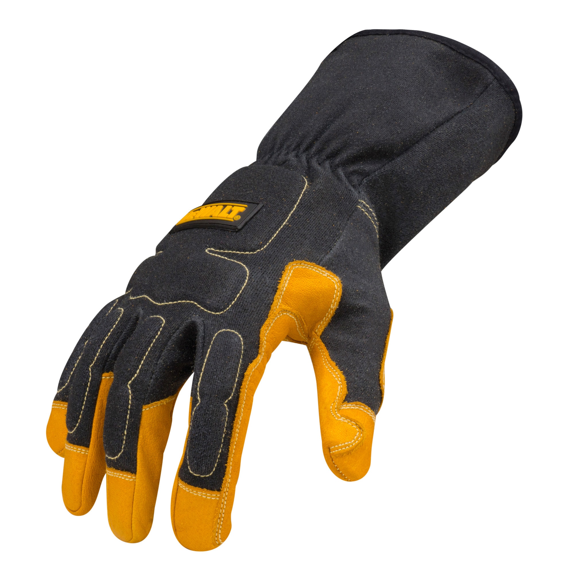 DEWALT Men's Dipped Tread Grip Work Gloves — Black/Gray/Yellow