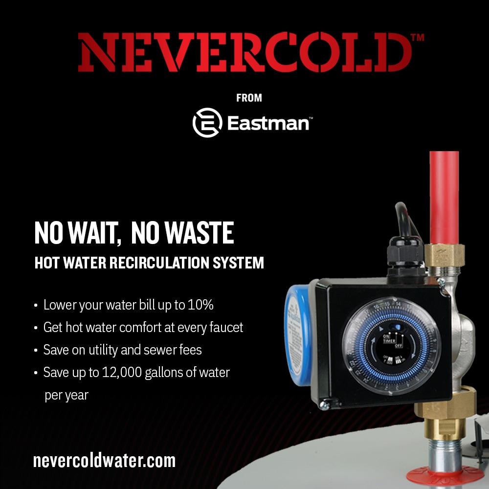EASTMAN NeverCold 3/4-in-Dia Brass Under Sink Recirculating Pump Universal  Water Heater in the Water Heater Accessories department at