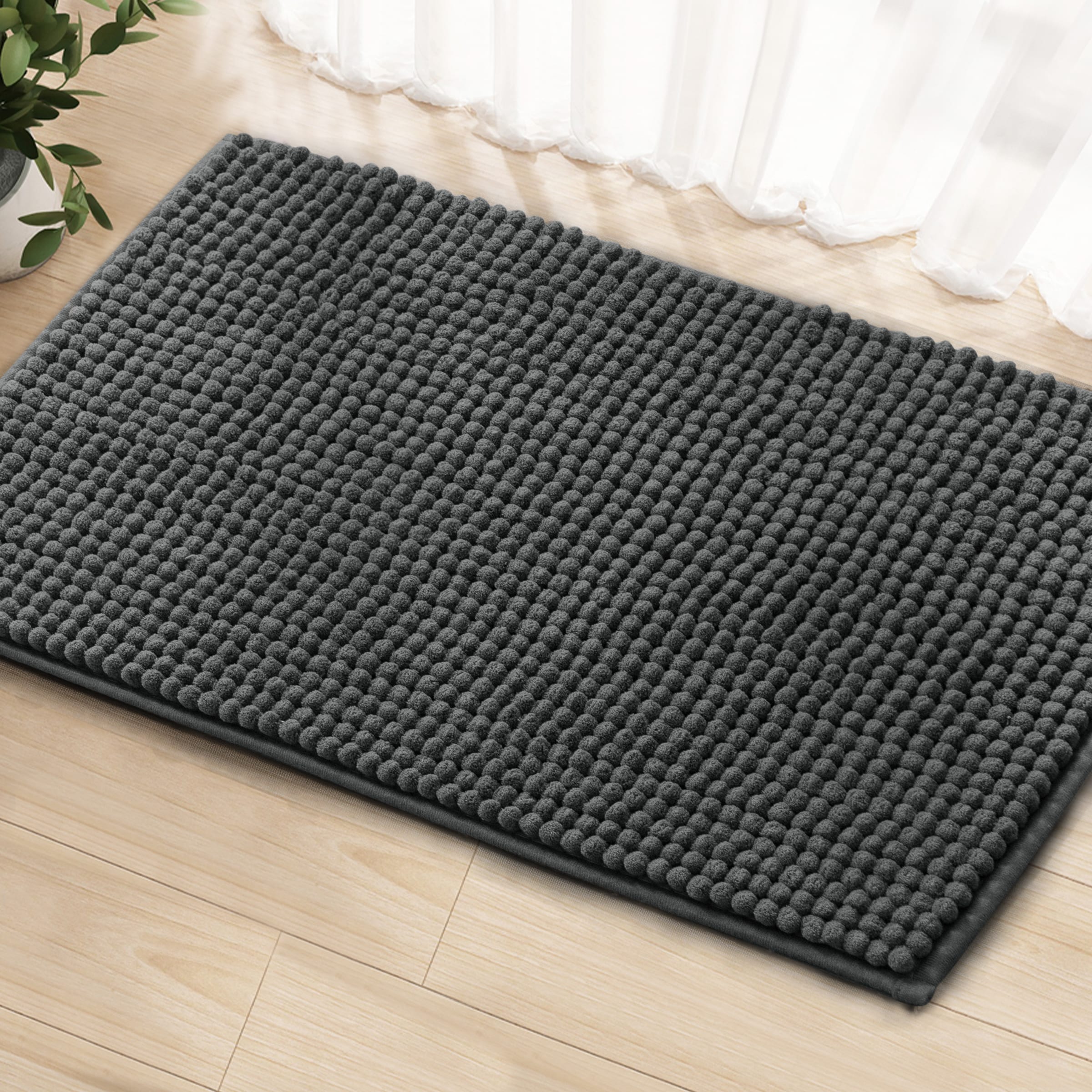 Microf Toilet Mat Details about   Bathroom Rugs Luxury Chenille Mat Set Soft Plush Shower Rug 