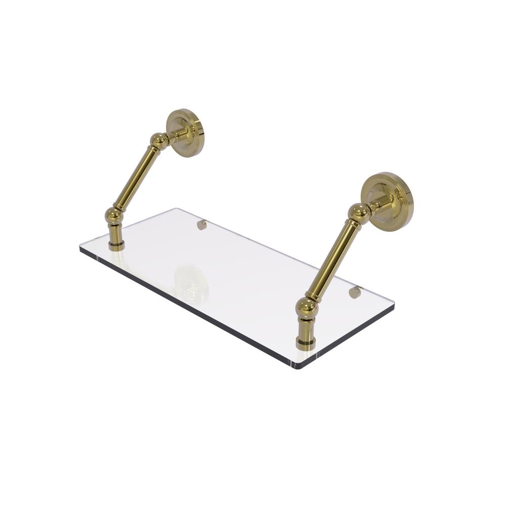Allied Brass PR-1-18-UNL Prestige Regal Unlacquered Brass Wall mount Bathroom Shelf ( 18-in x 8-in x 8-in )