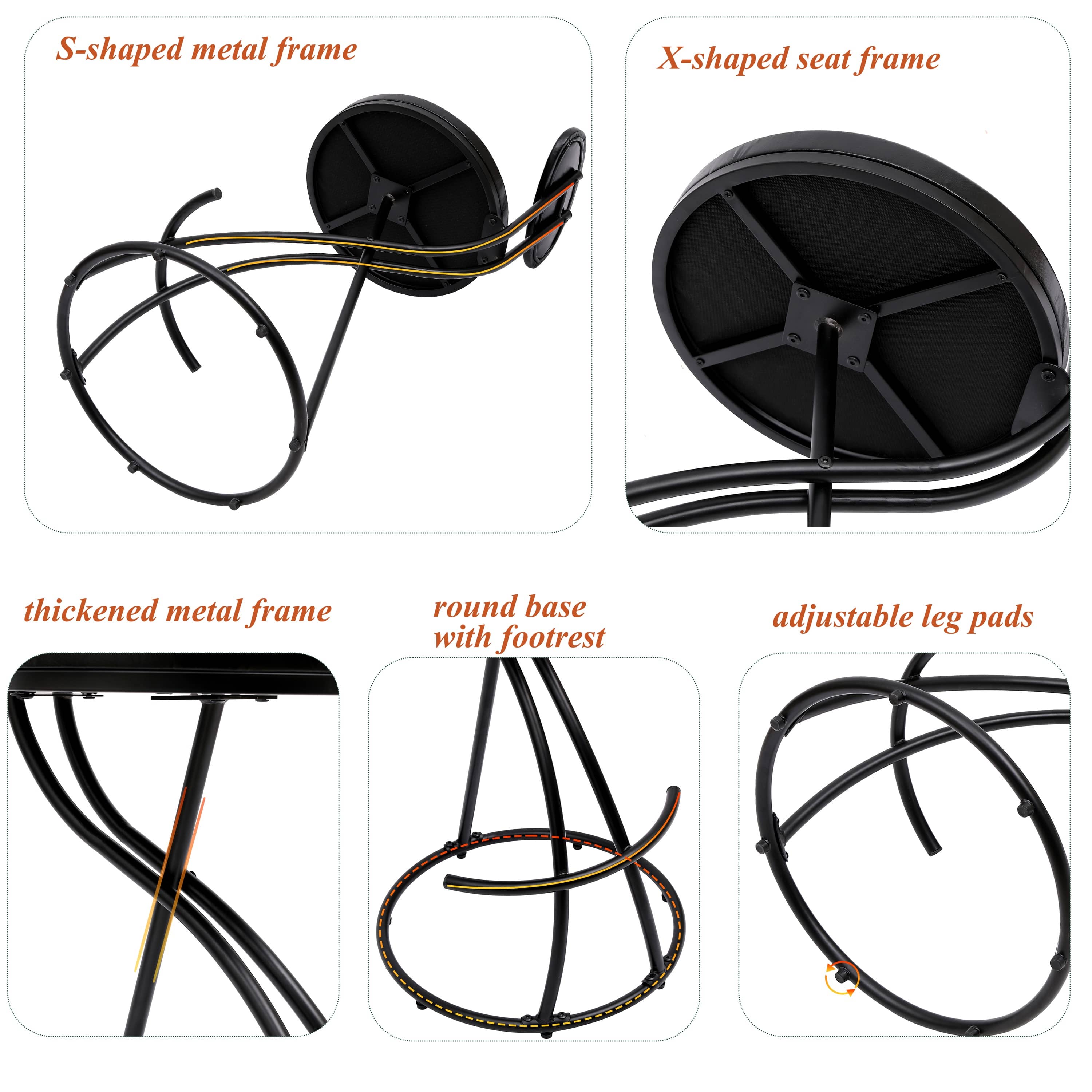 Vynxaria LEXY0102-DJCY-2BLA Dining-Chairs - View #6