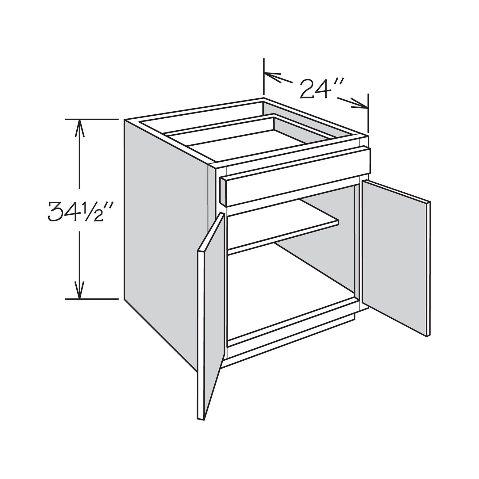 Allen + Roth Aveley 36-in W x 34.5-in H x 24-in D Linen Maple Drawer Base Semi-Custom Cabinet 21363Av