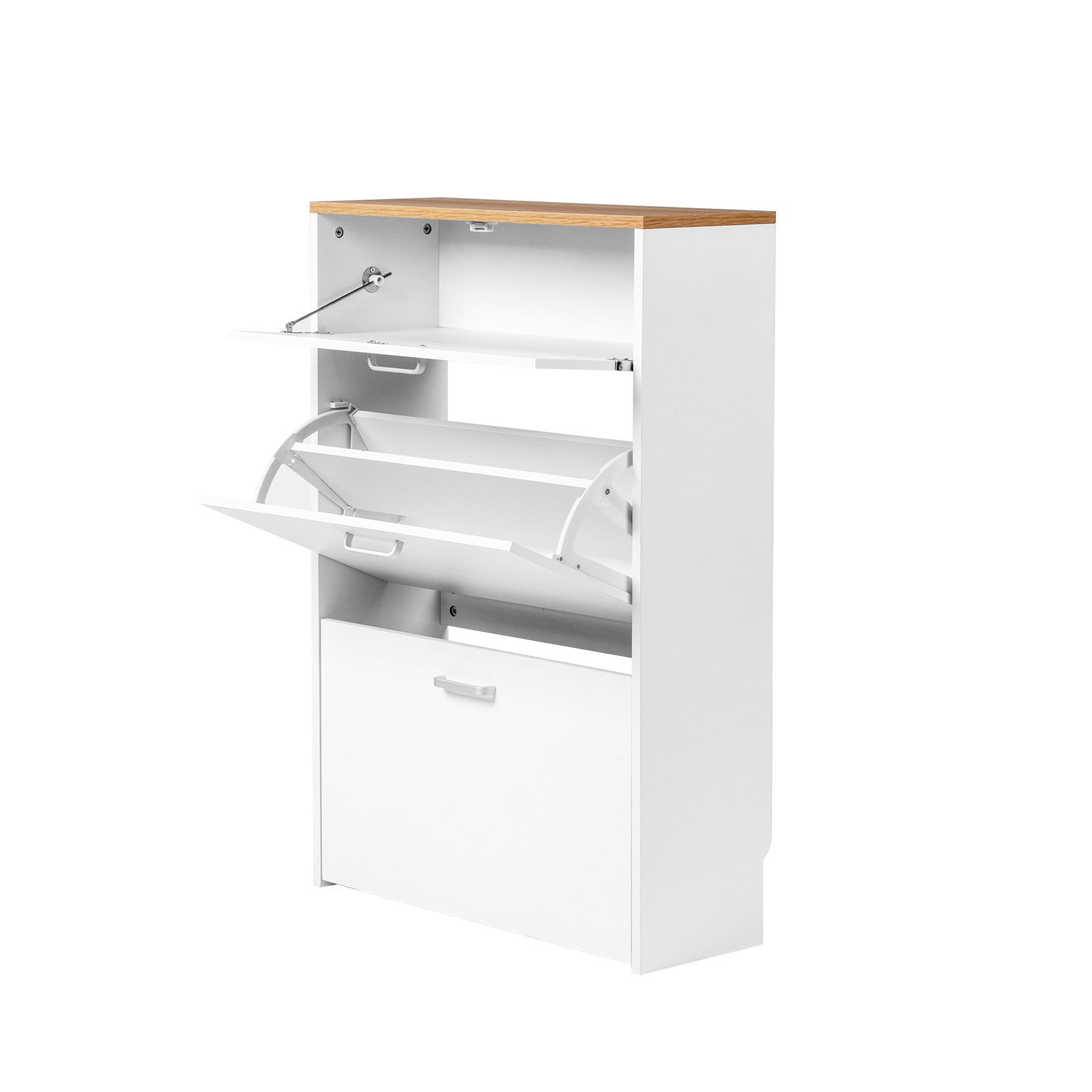 Winado LO1G52004004 37.00-in H 5 Tier 12 pair White MDF Shoe cabinet