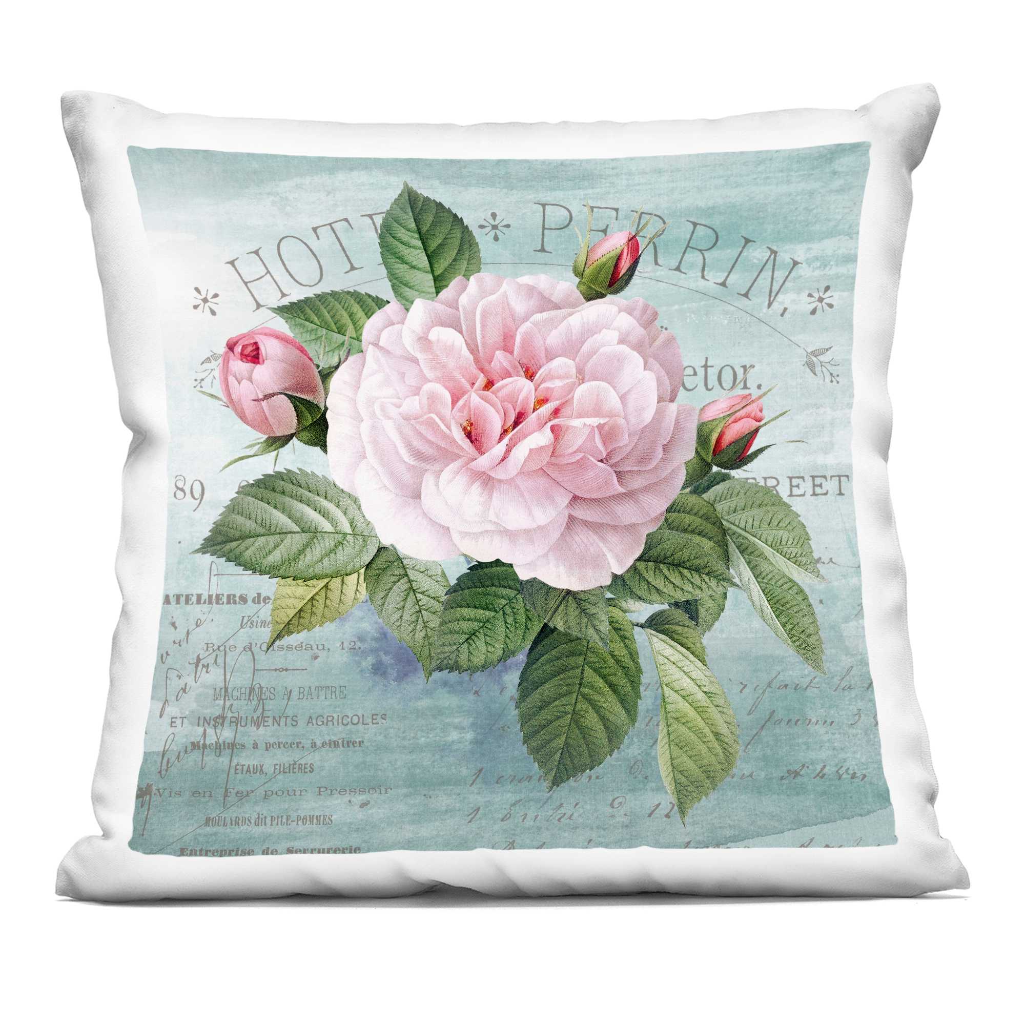 Stupell Industries PLP-271-SQW-18X18 Bright and Rustic Tropical Bloom Decorative Printed Pillow Design by Susan Arnot
