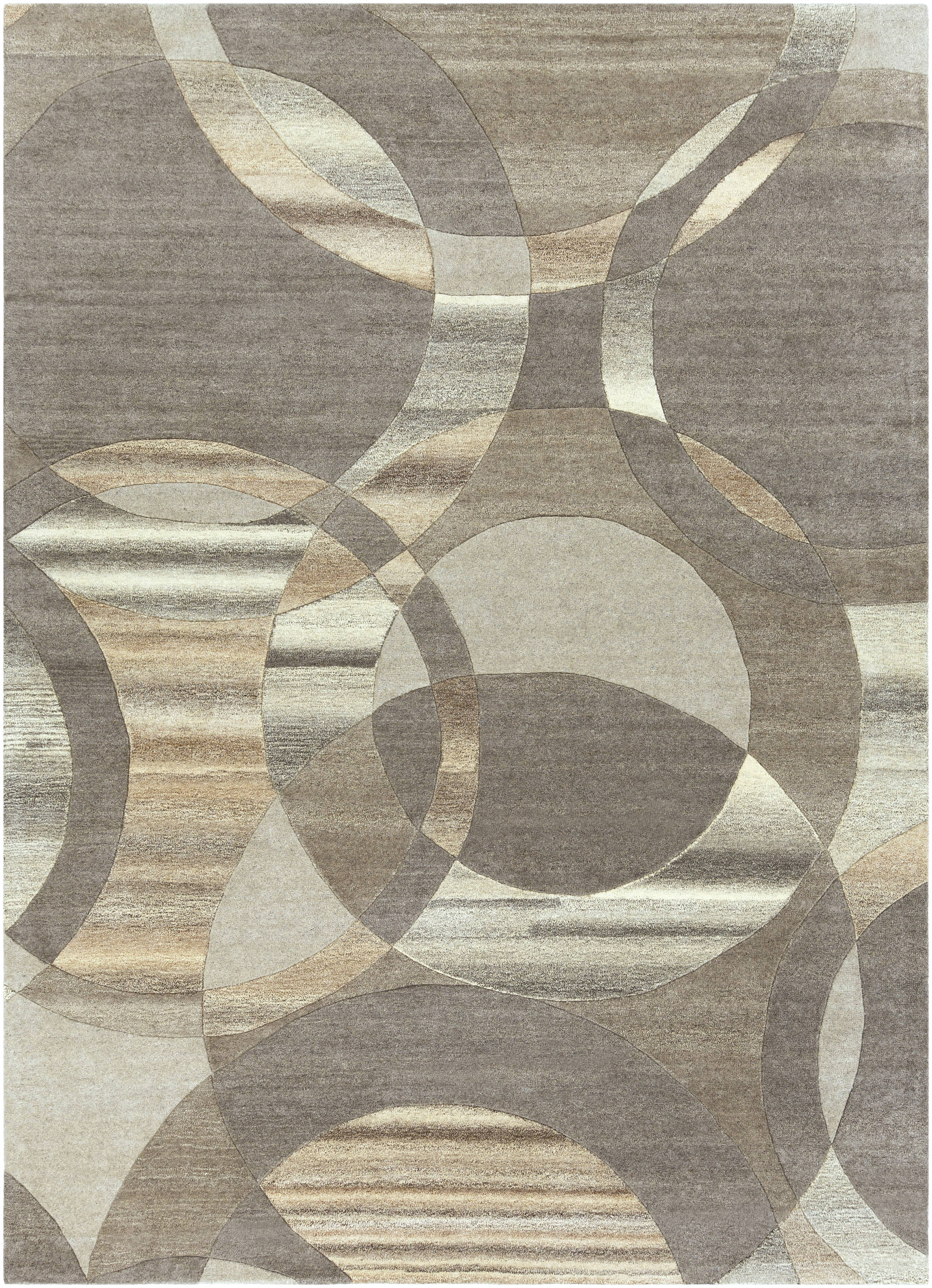 Livabliss FM7210-811 Forum 8 x 11 (ft) Tufted Wool Gray Rectangular Indoor Geometric Mid-Century Modern Area rug