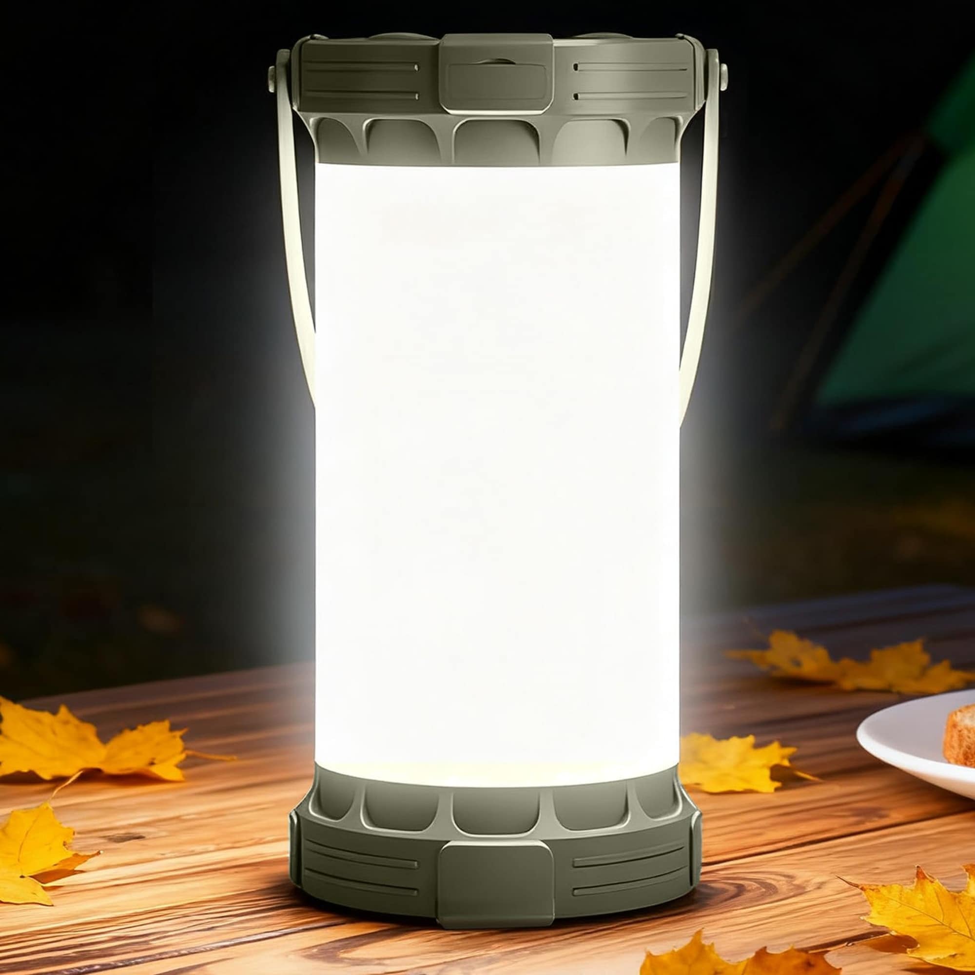 Wudkey 135 LED Rechargeable Camping Lantern with 3 Light Modes 5 Brightness Levels SOS Emergency Light