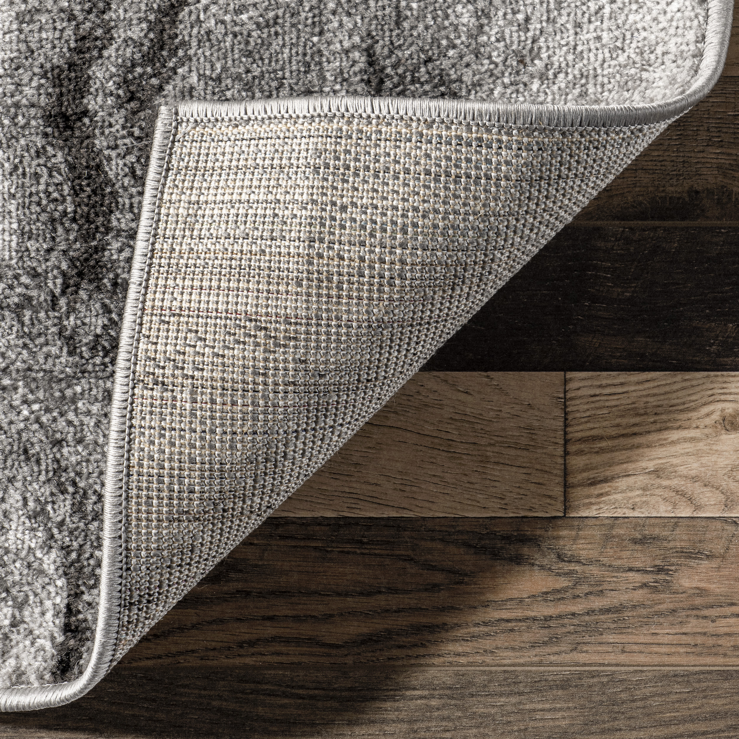 Gray Abstract Non-Slip Synthetic 9' x 12' Area Rug