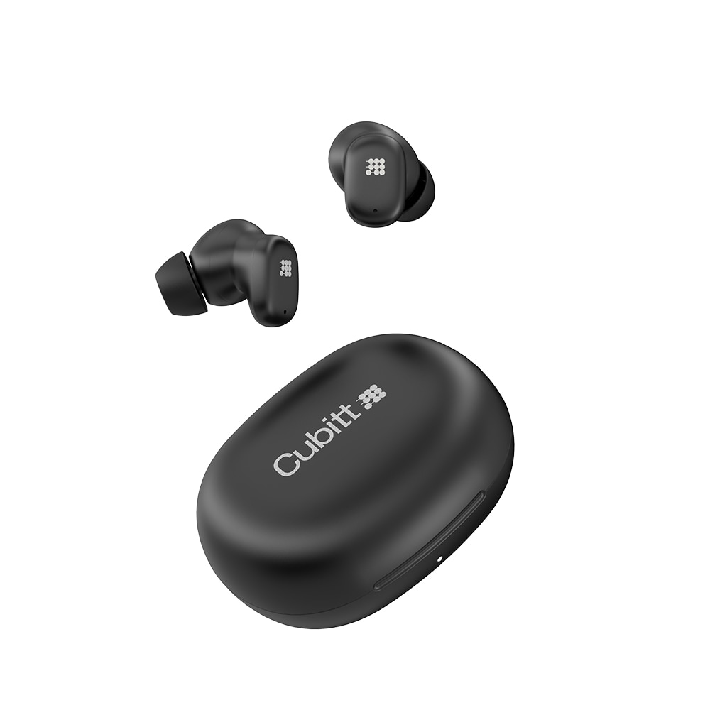 Cubitt Power Earbuds Bluetooth 6.0 55ms Latency 5H Playback 500mAh Case ANC USB-C Charging Touch Controls Voice Assistant